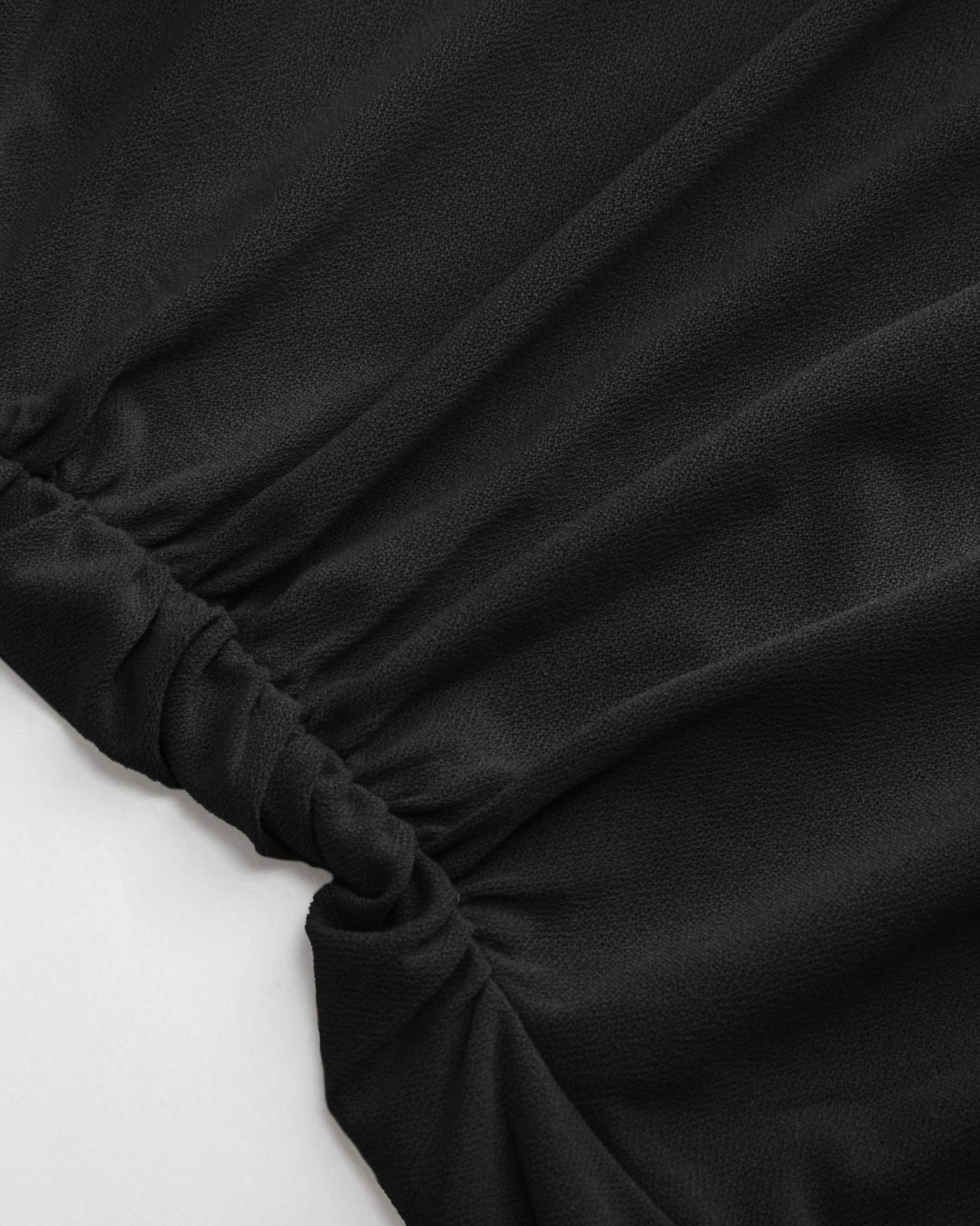 Chic Twisted Boat Neck Mini Dress - Black