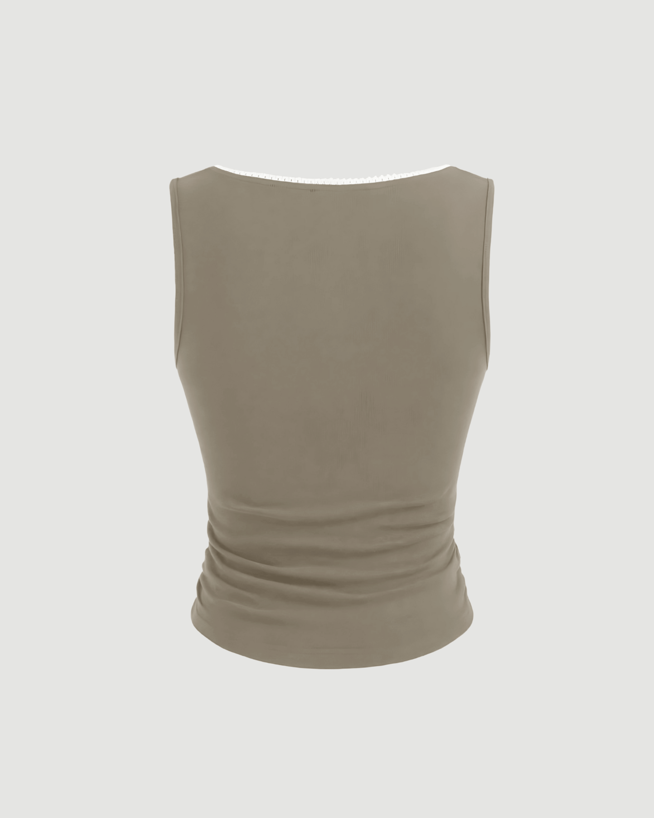 Slim Fit Khaki Top