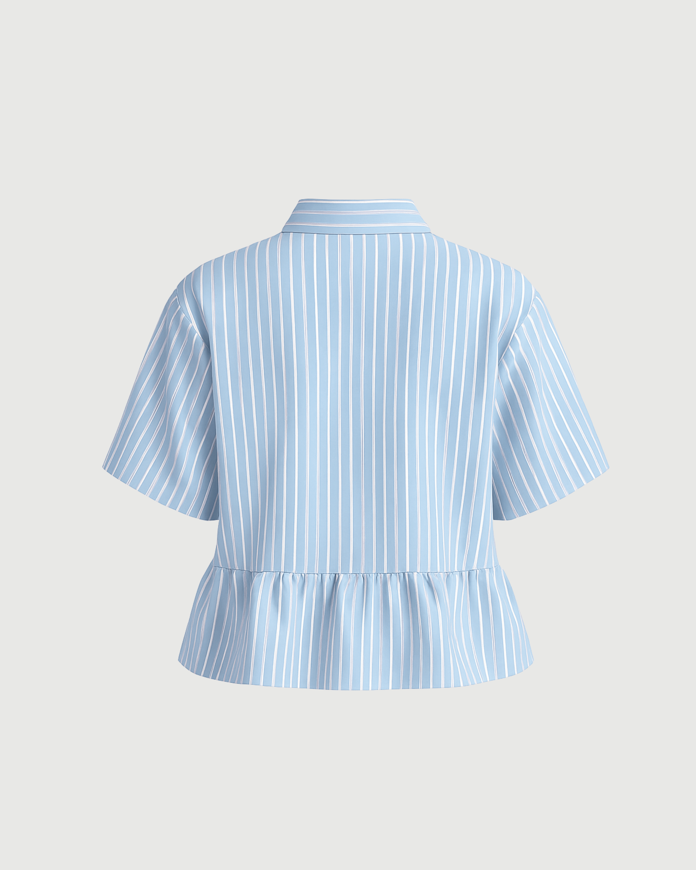 Striped Peplum Shirt for Women