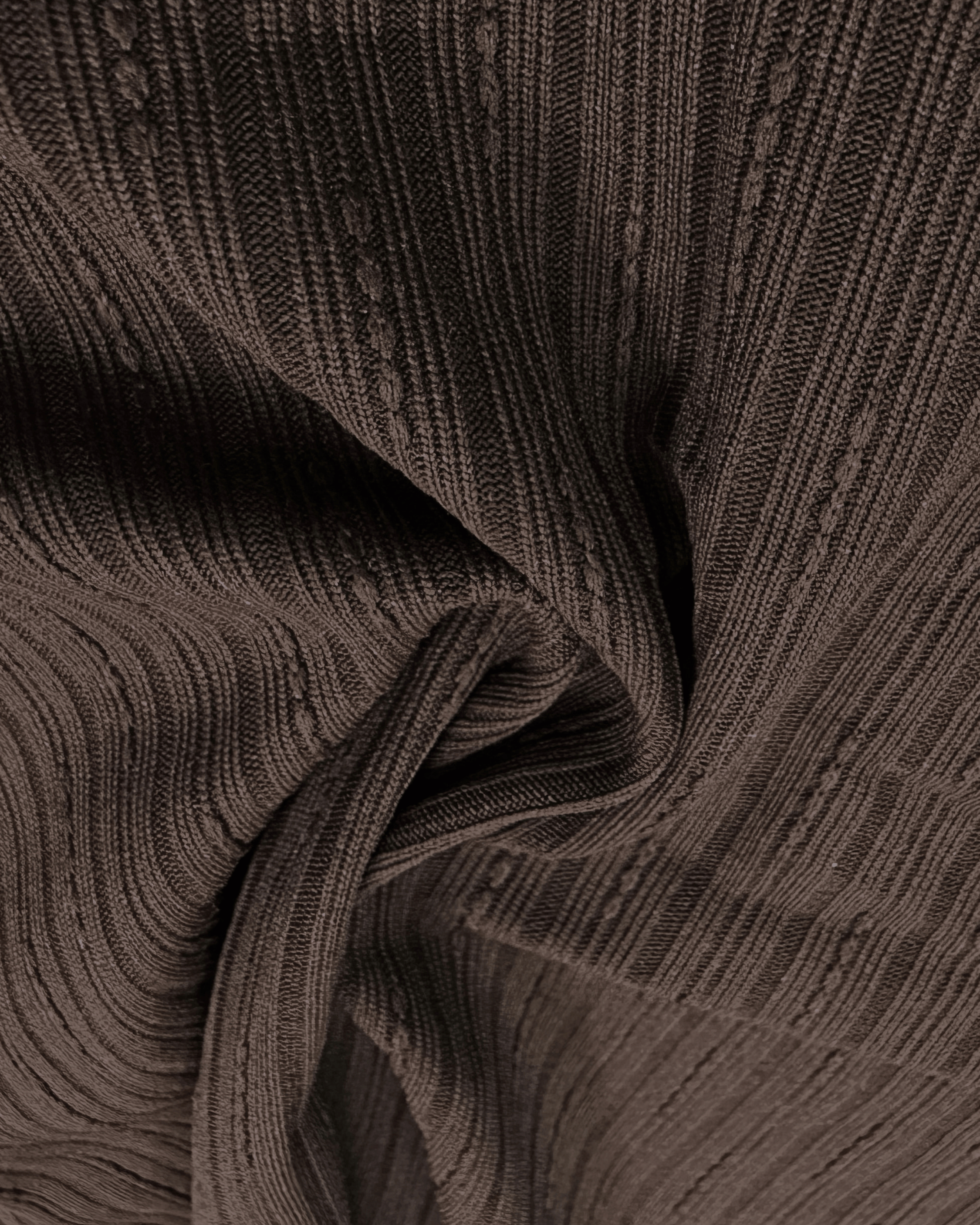 V-Neck Ruched Crop Top – Brown