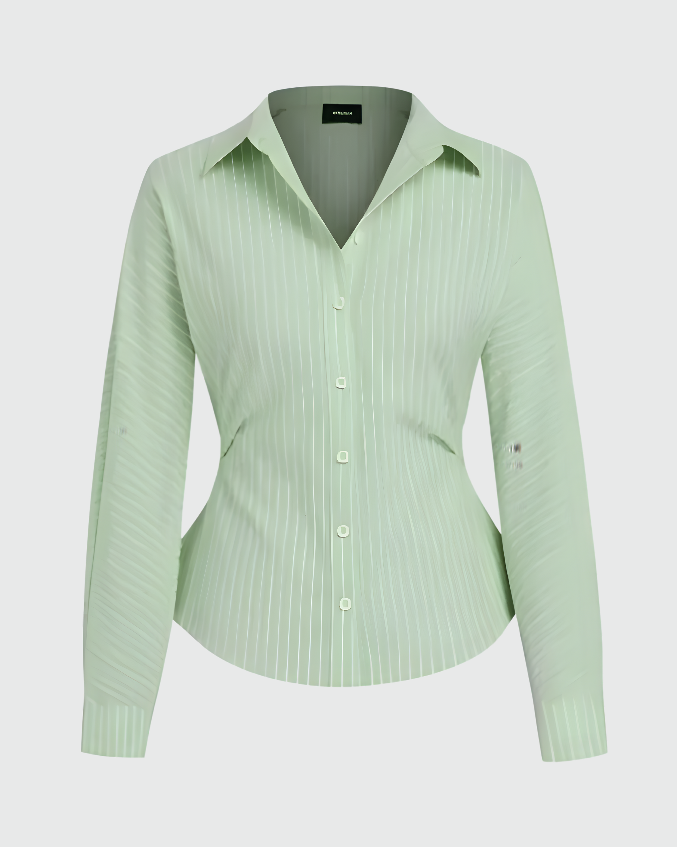 Light Green Striped Shirt