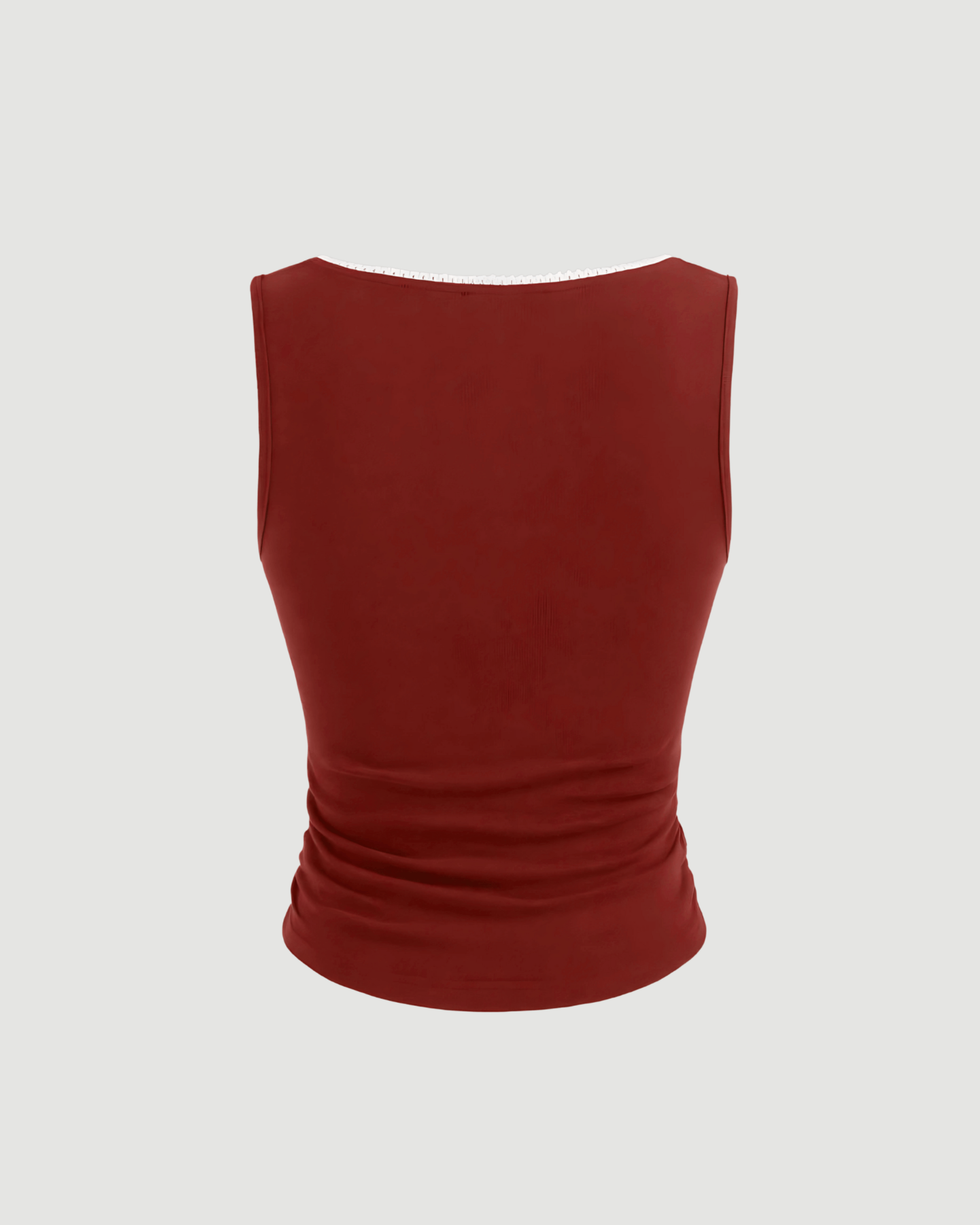 Slim Fit Red Top for Women