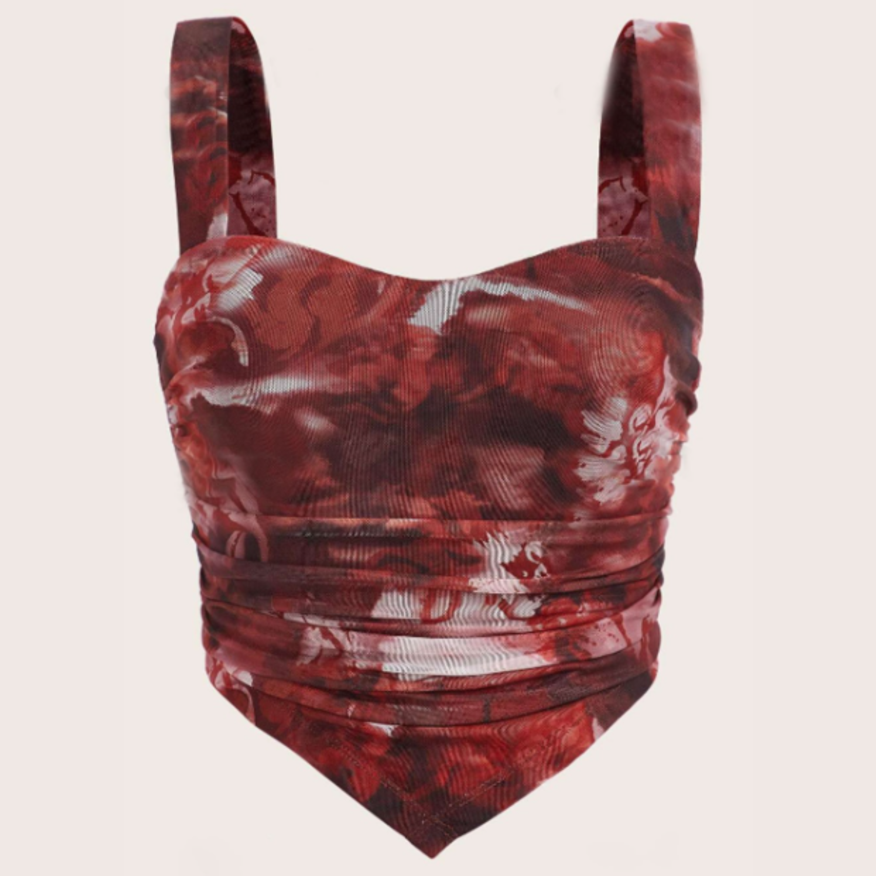 Maroon Crop Top