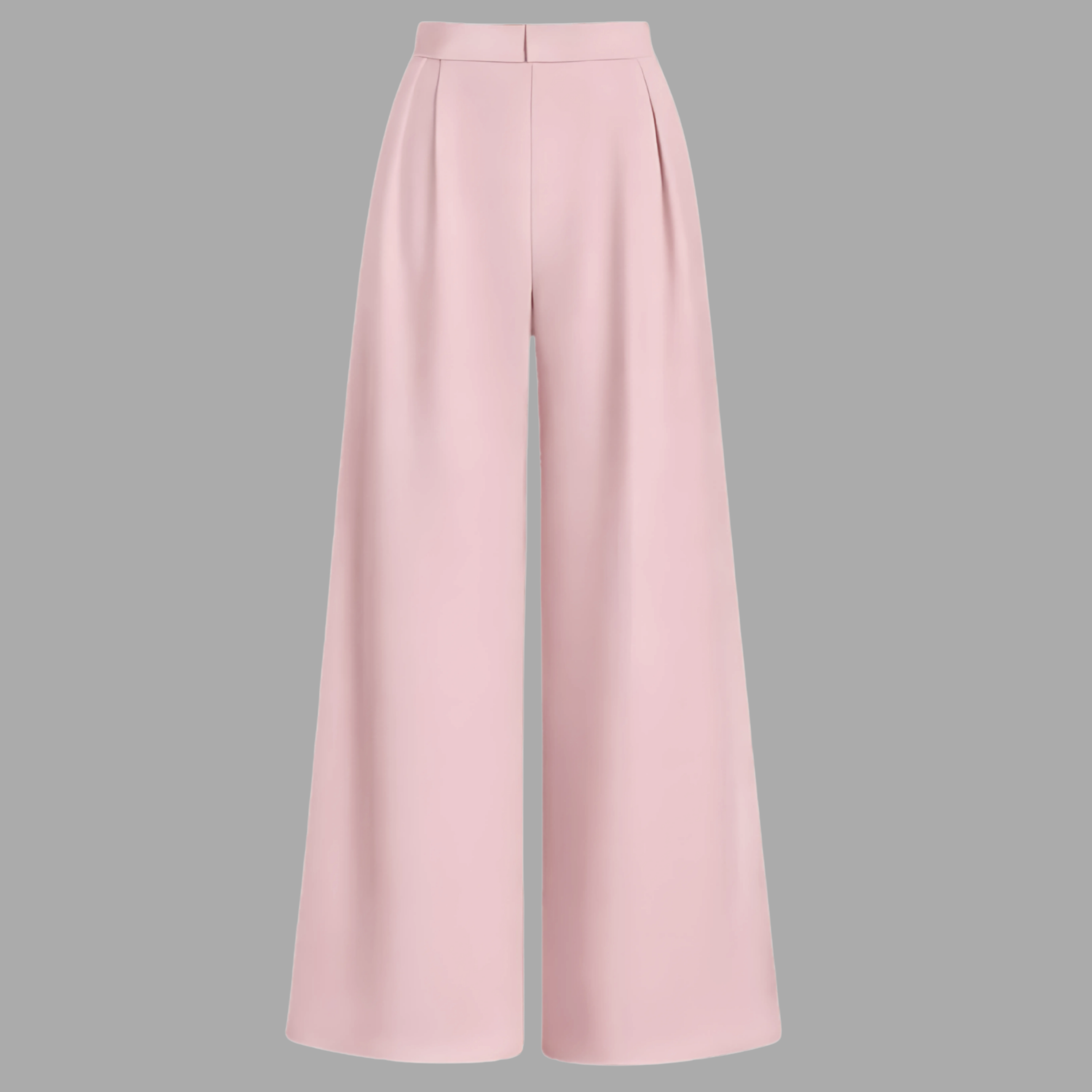 Pink Straight-Leg Trousers
