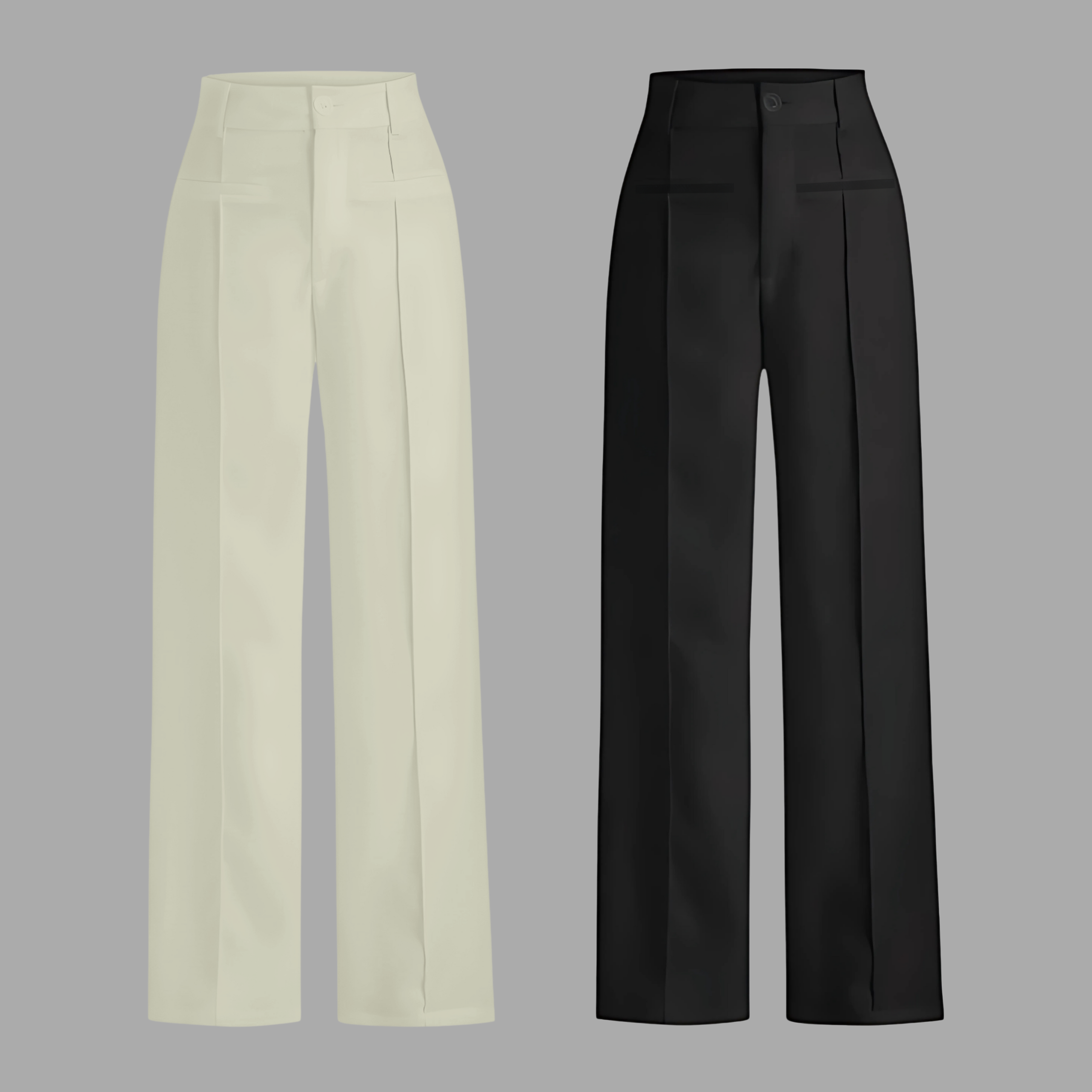Combo – Cream & Black Trousers