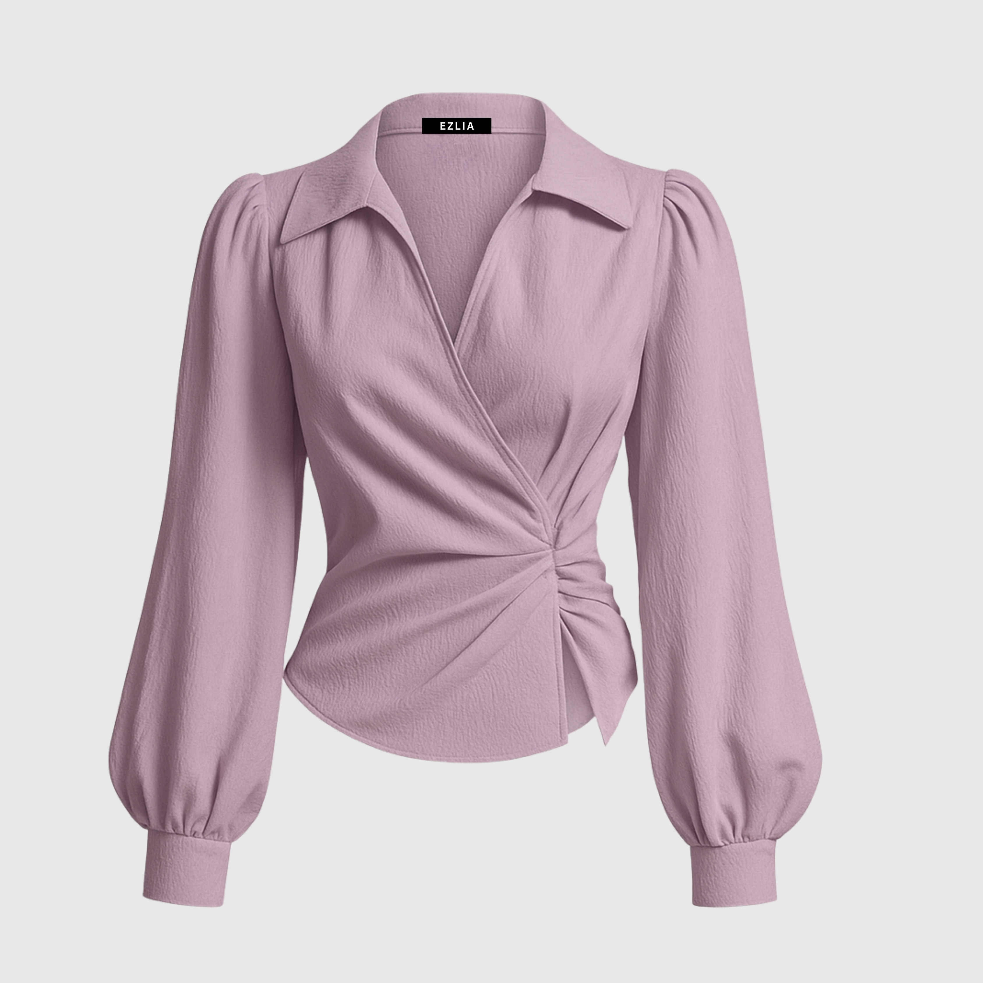 Lavender V-Neck Bubble Wrap Top
