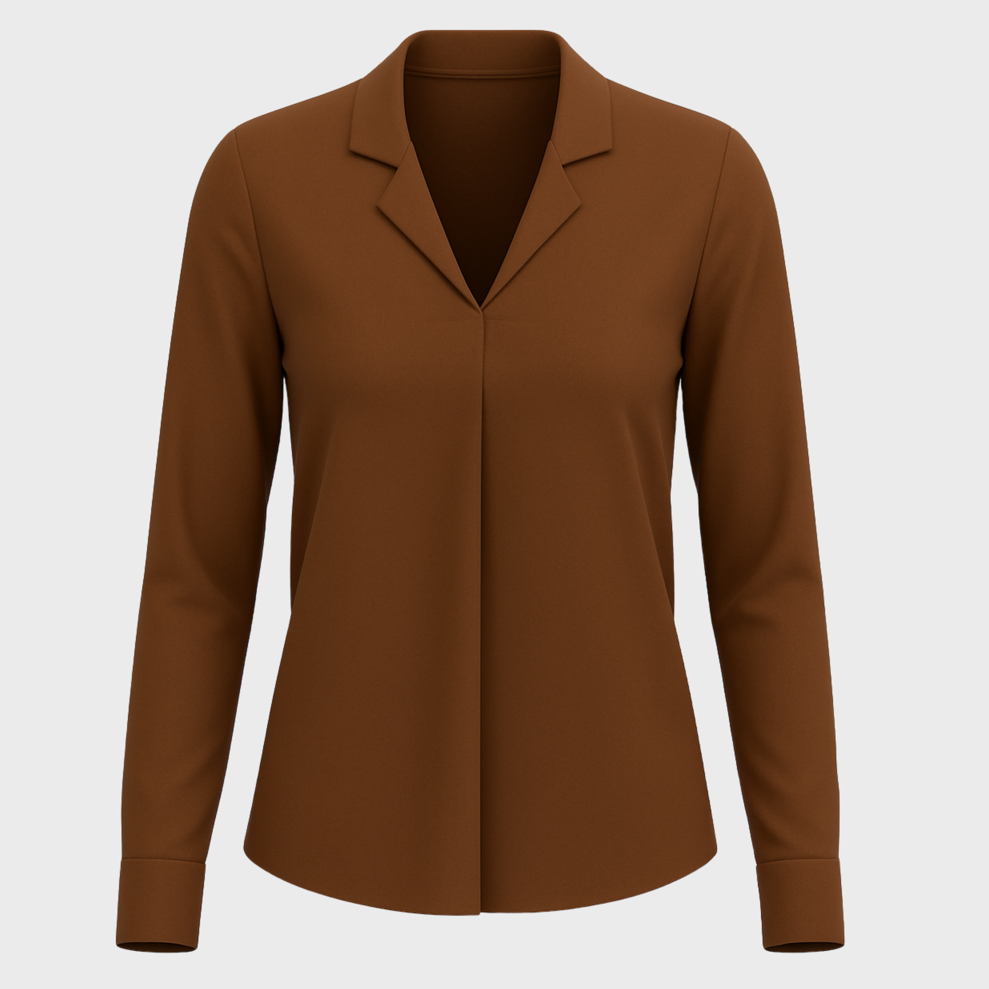 Elegant Coffee Brown Shirt Top