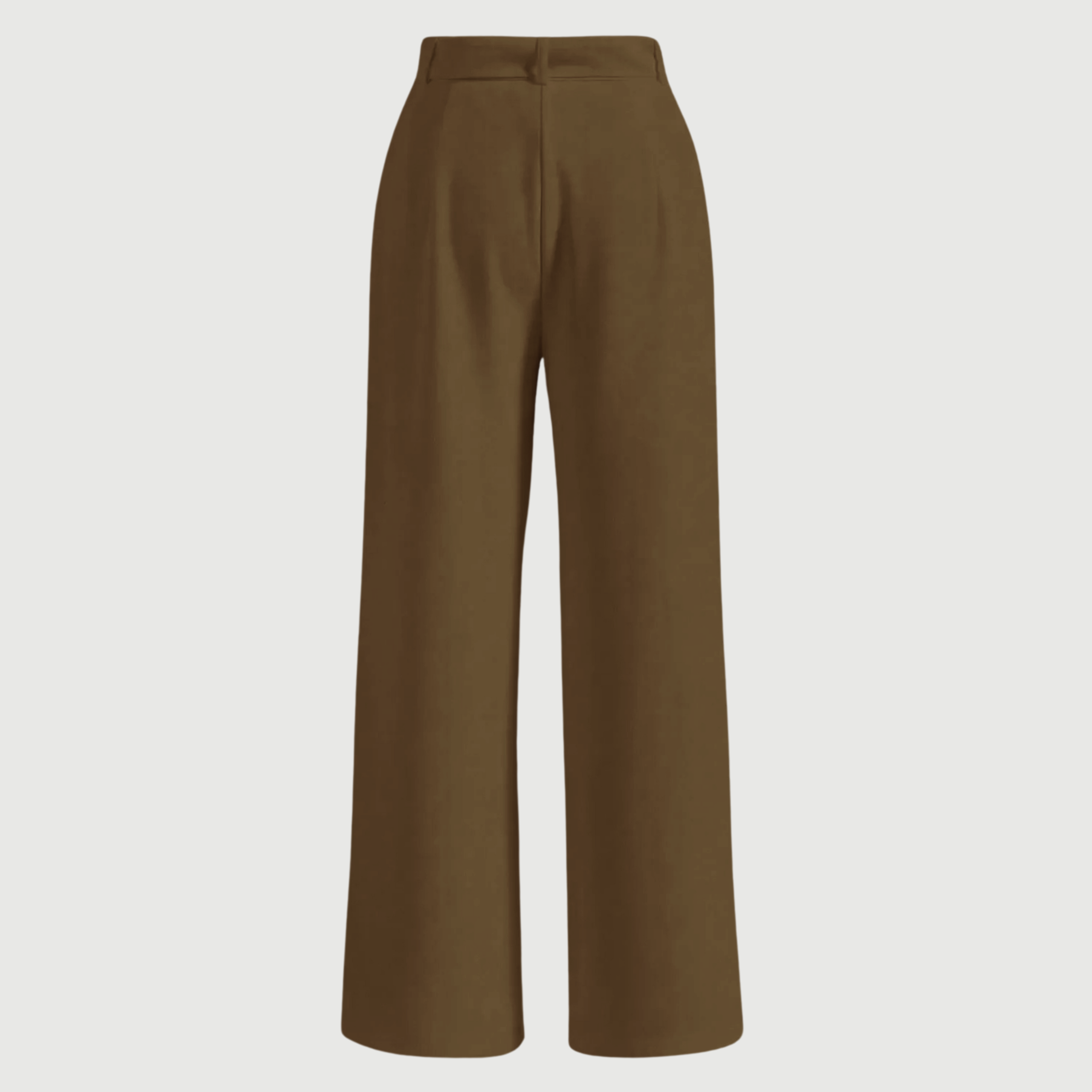 Brown High-Waist Trousers