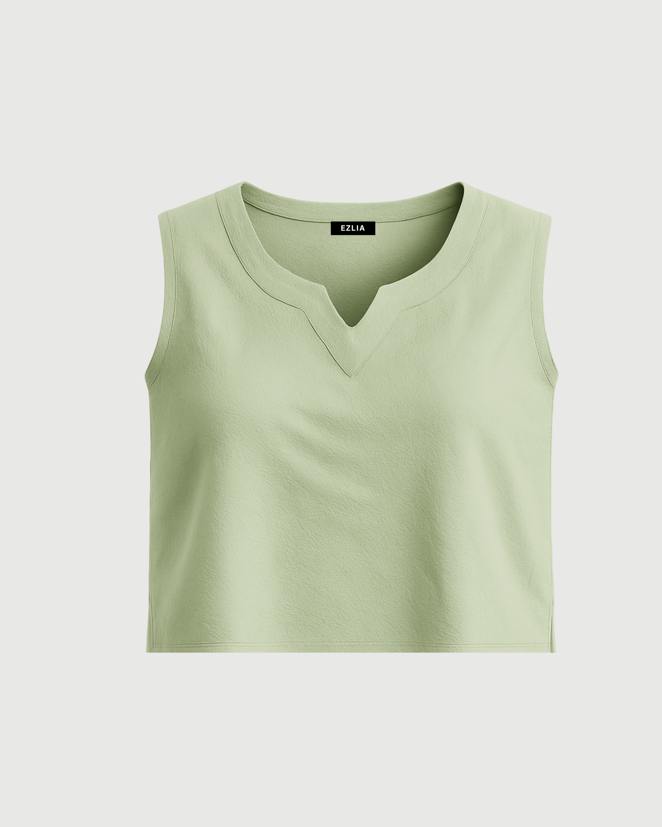Casual Light Green Crop Top