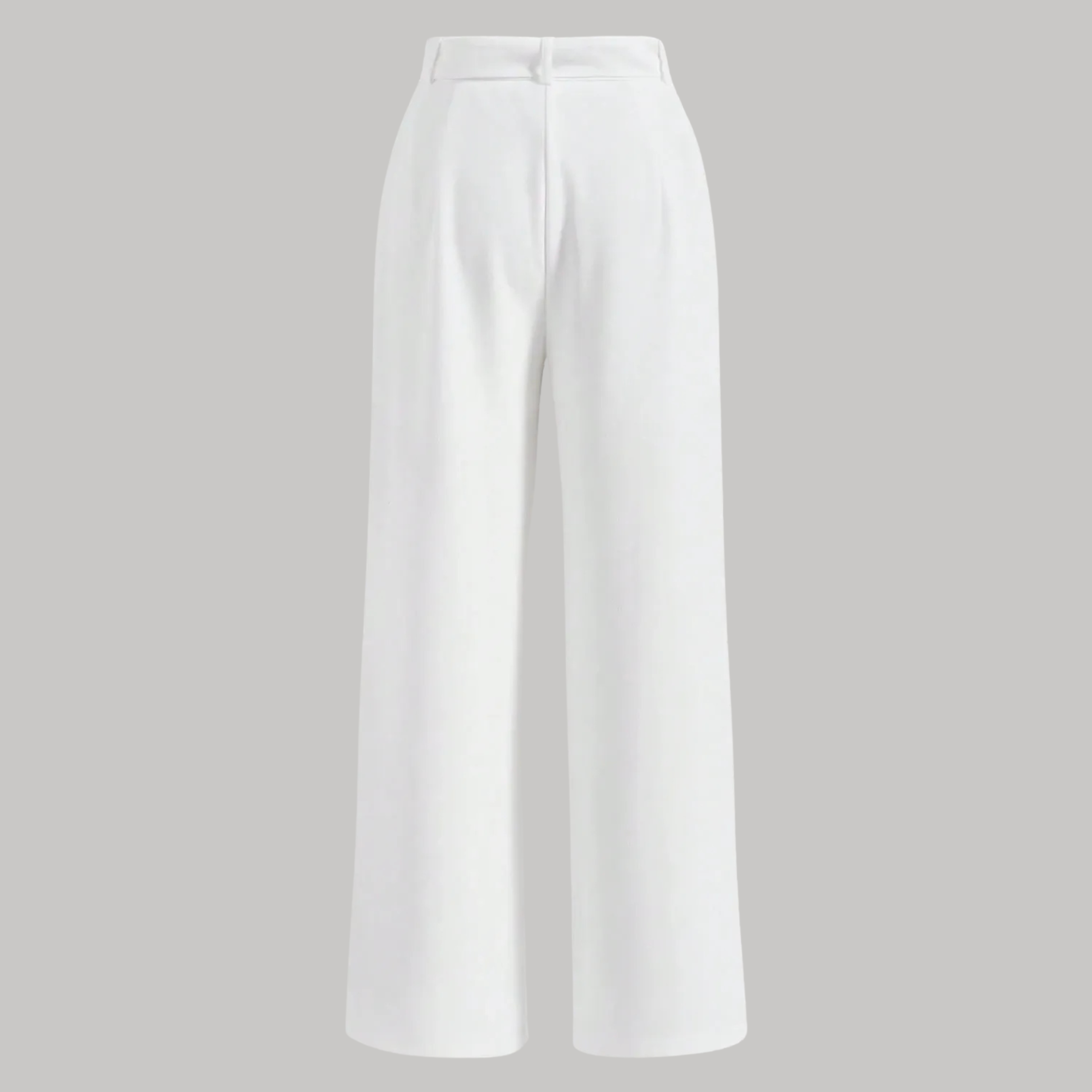 White High-Waist Trousers