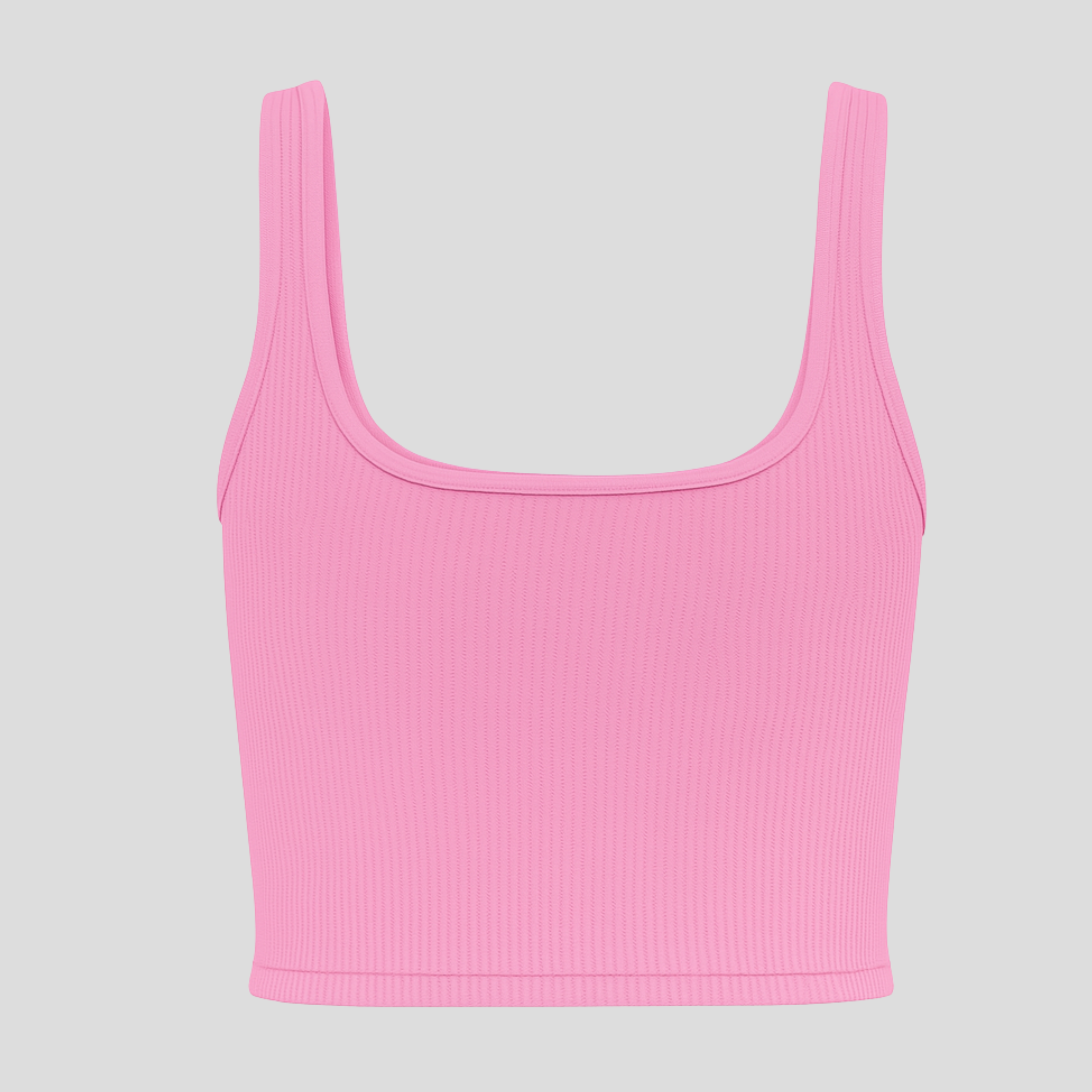 Soft Ribbed Pink Crop Top