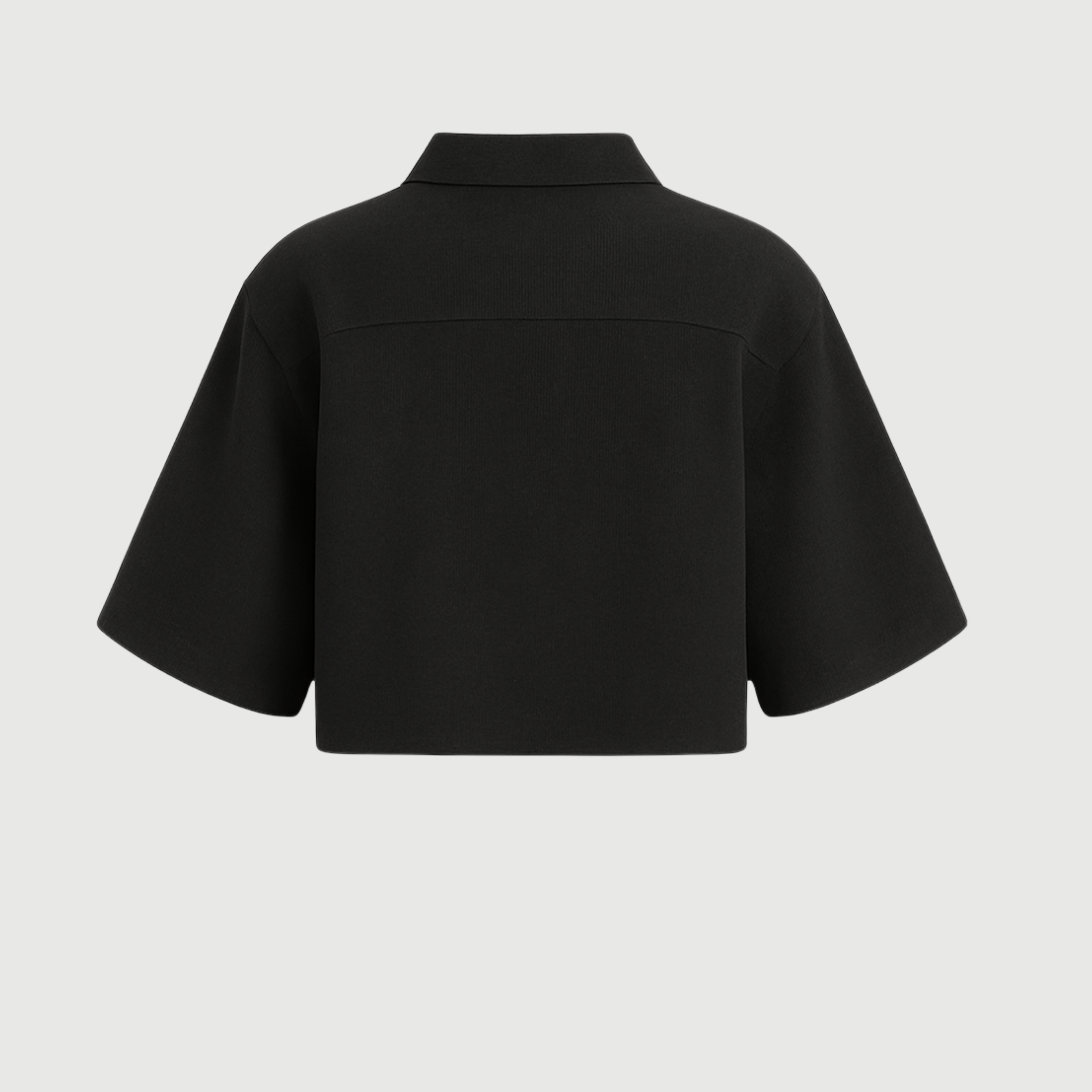 Classic Black Cropped Shirt