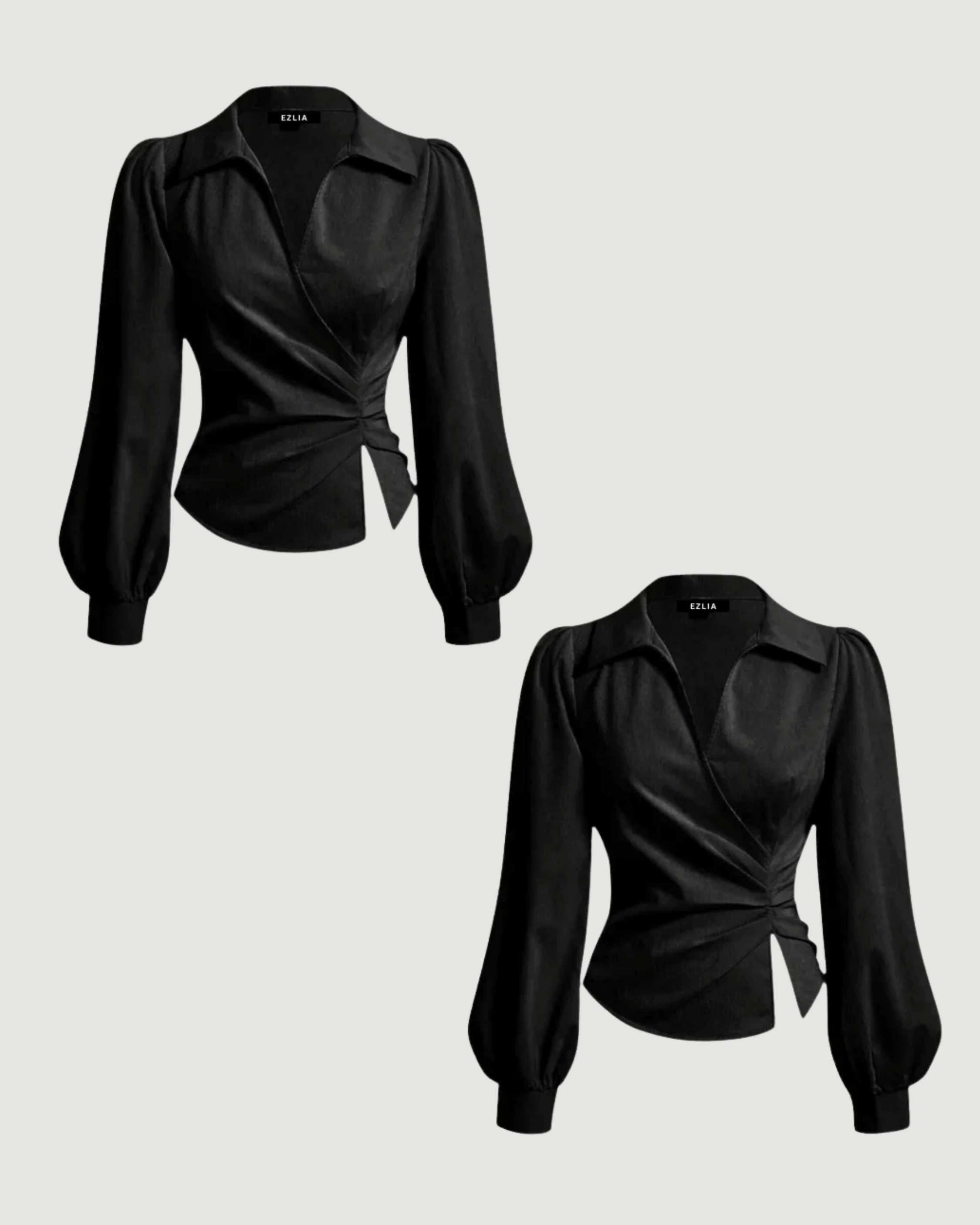 Combo : V Neck Black Top 2-Pack