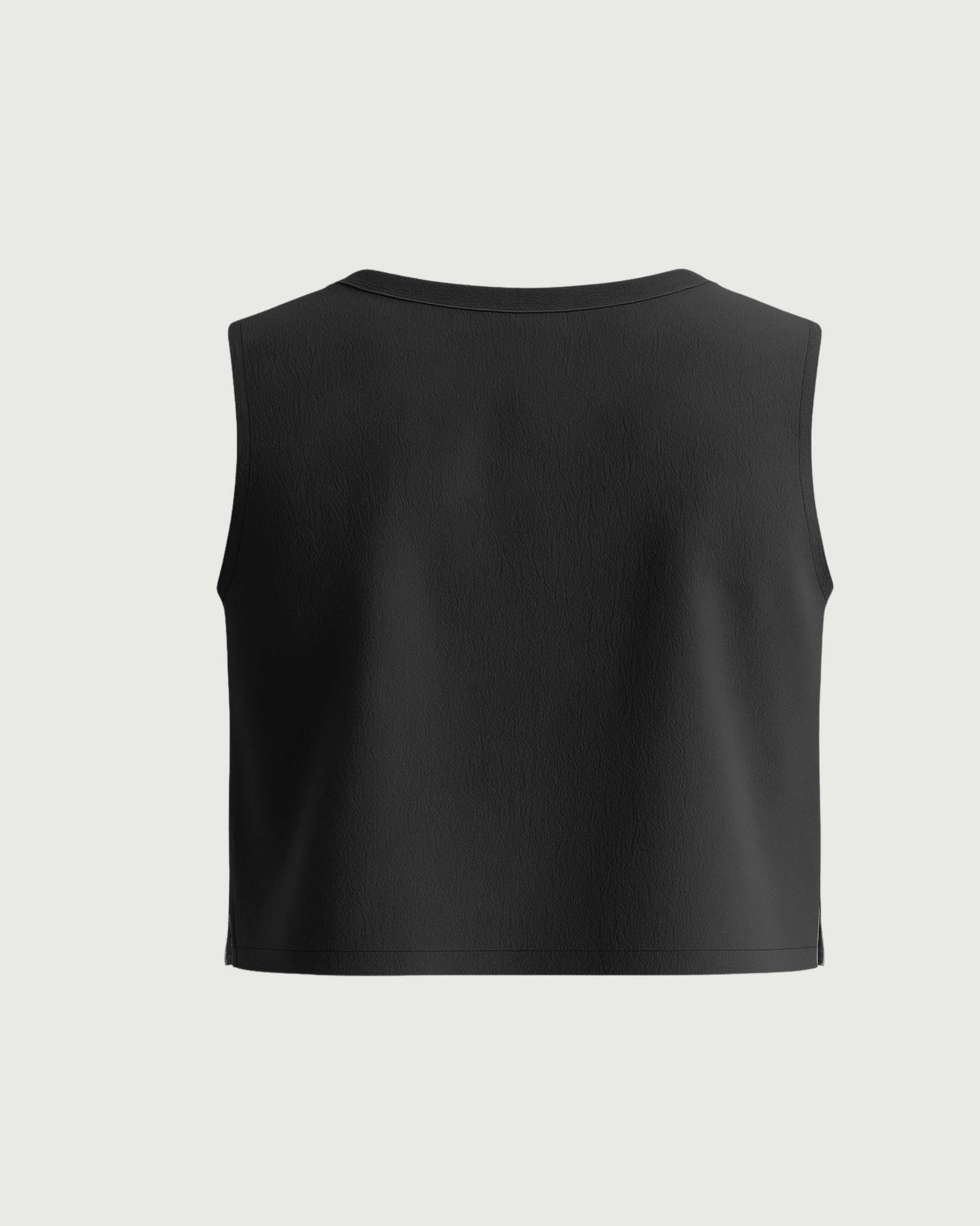 Black V-Neck Crop Top