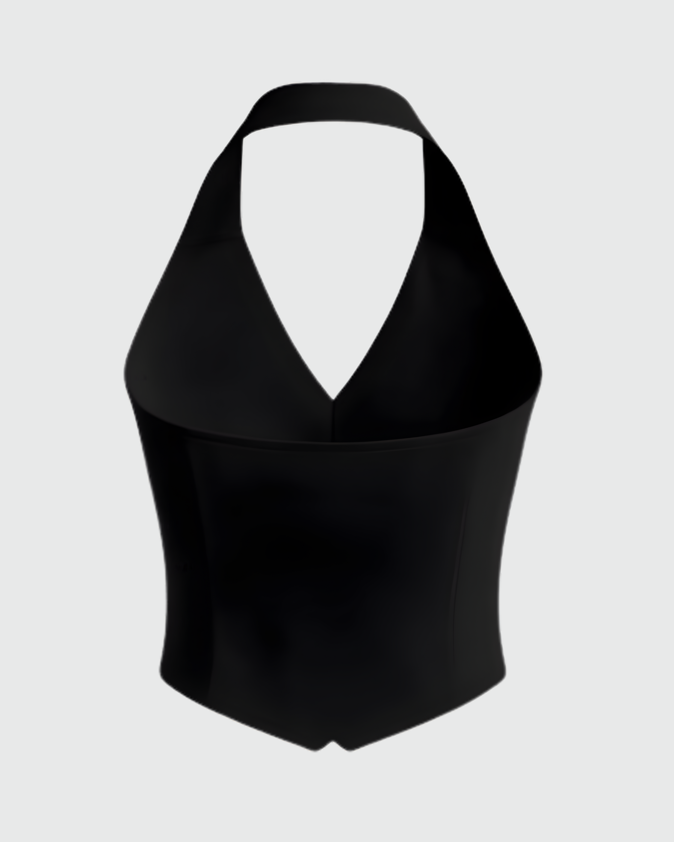 Black Halter Neck Waistcoat