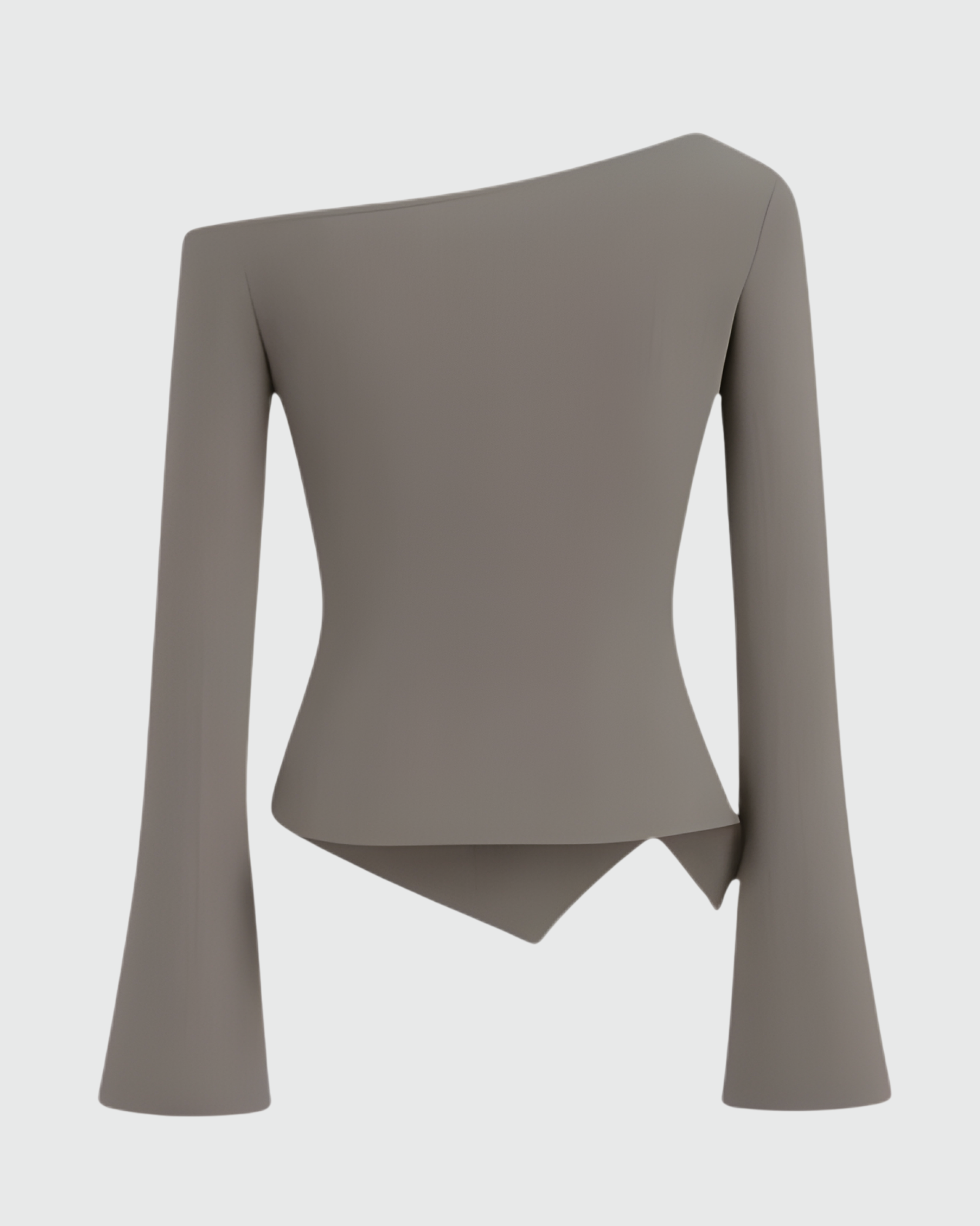 One Shoulder Top – Dark Grey