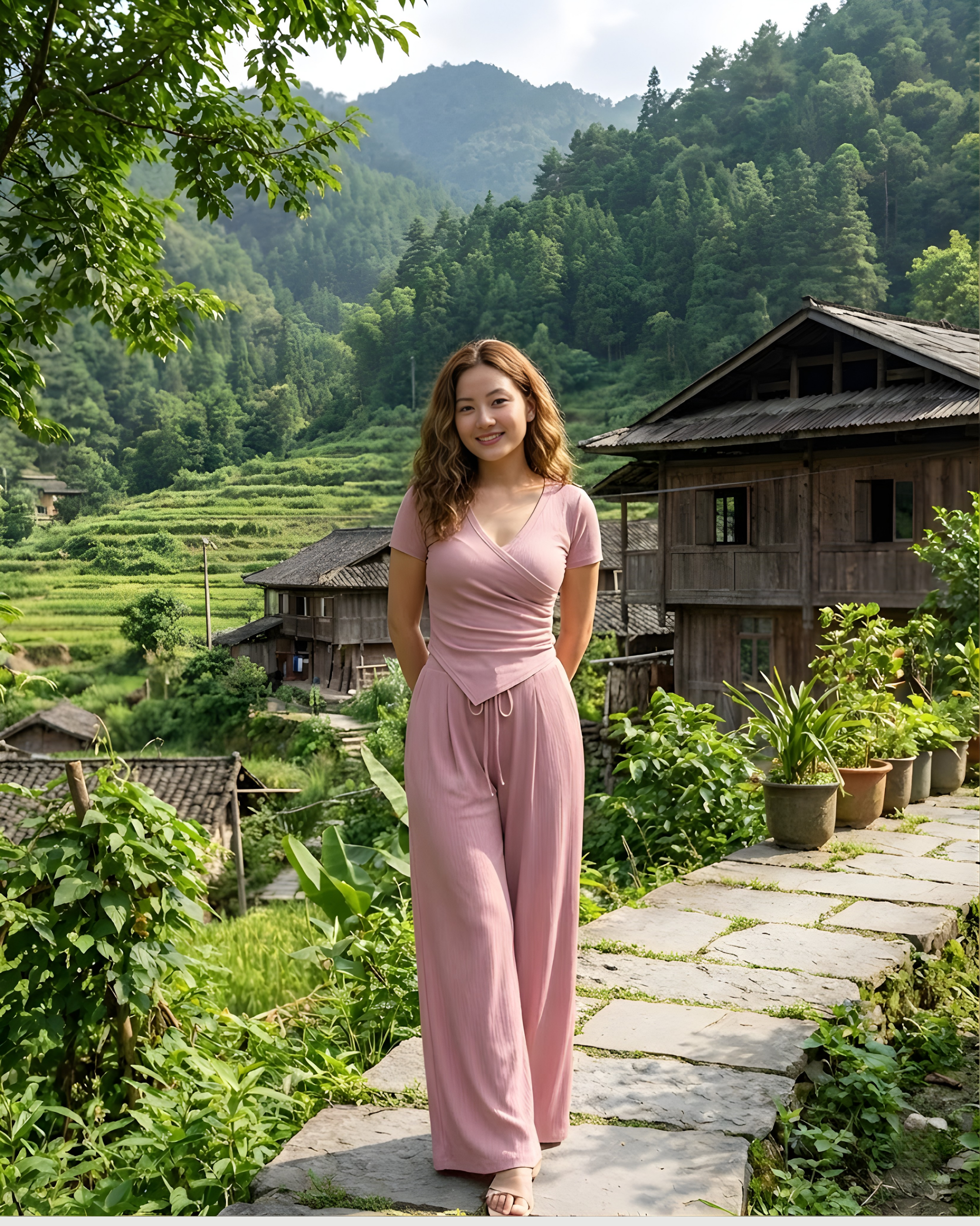 stylish-wrap-co-ord-set-Peach