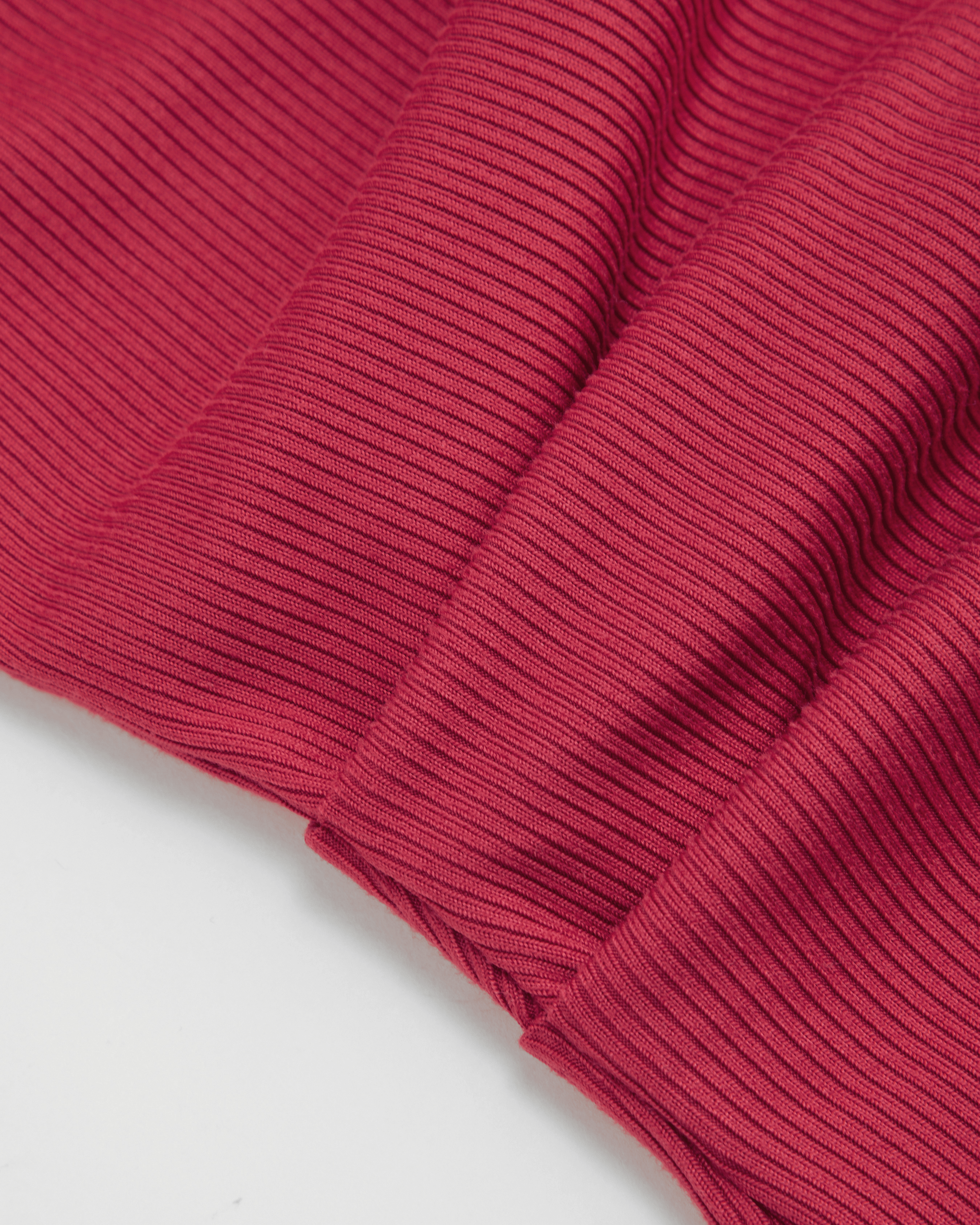 Red One-Shoulder Fitted Crop Top