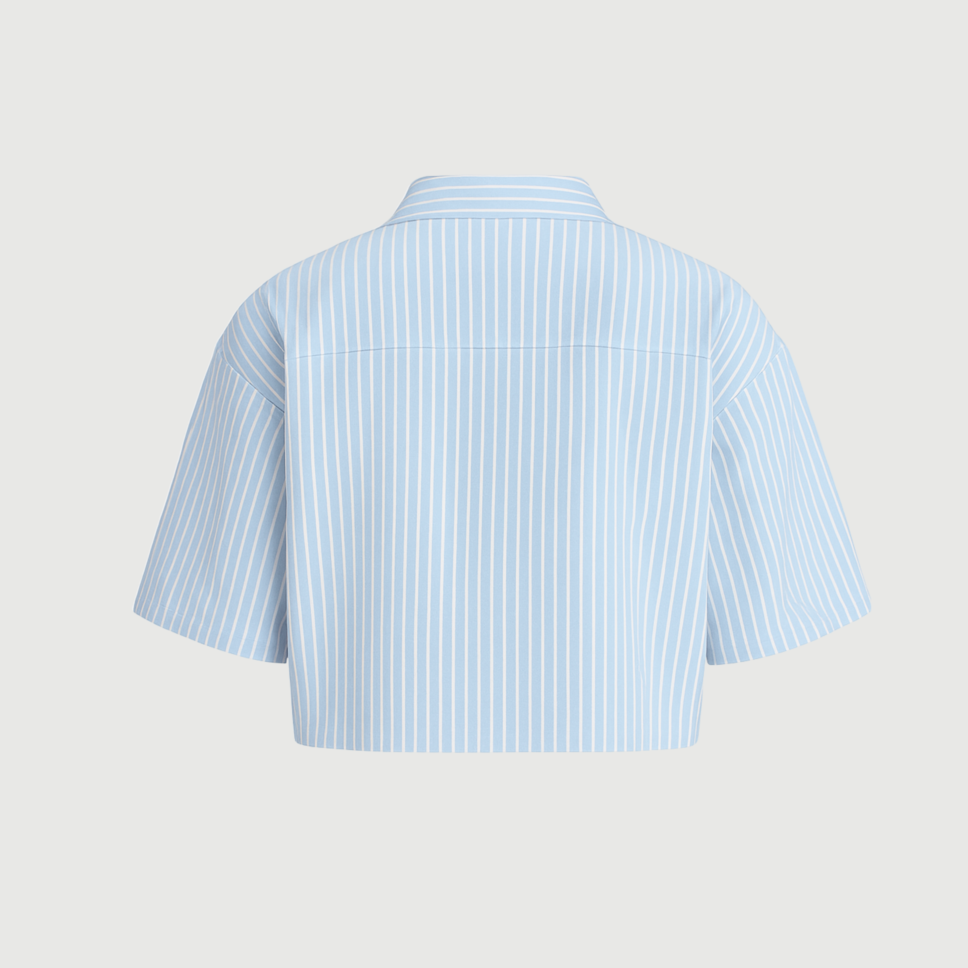 Stripe Button-Down Crop Shirt