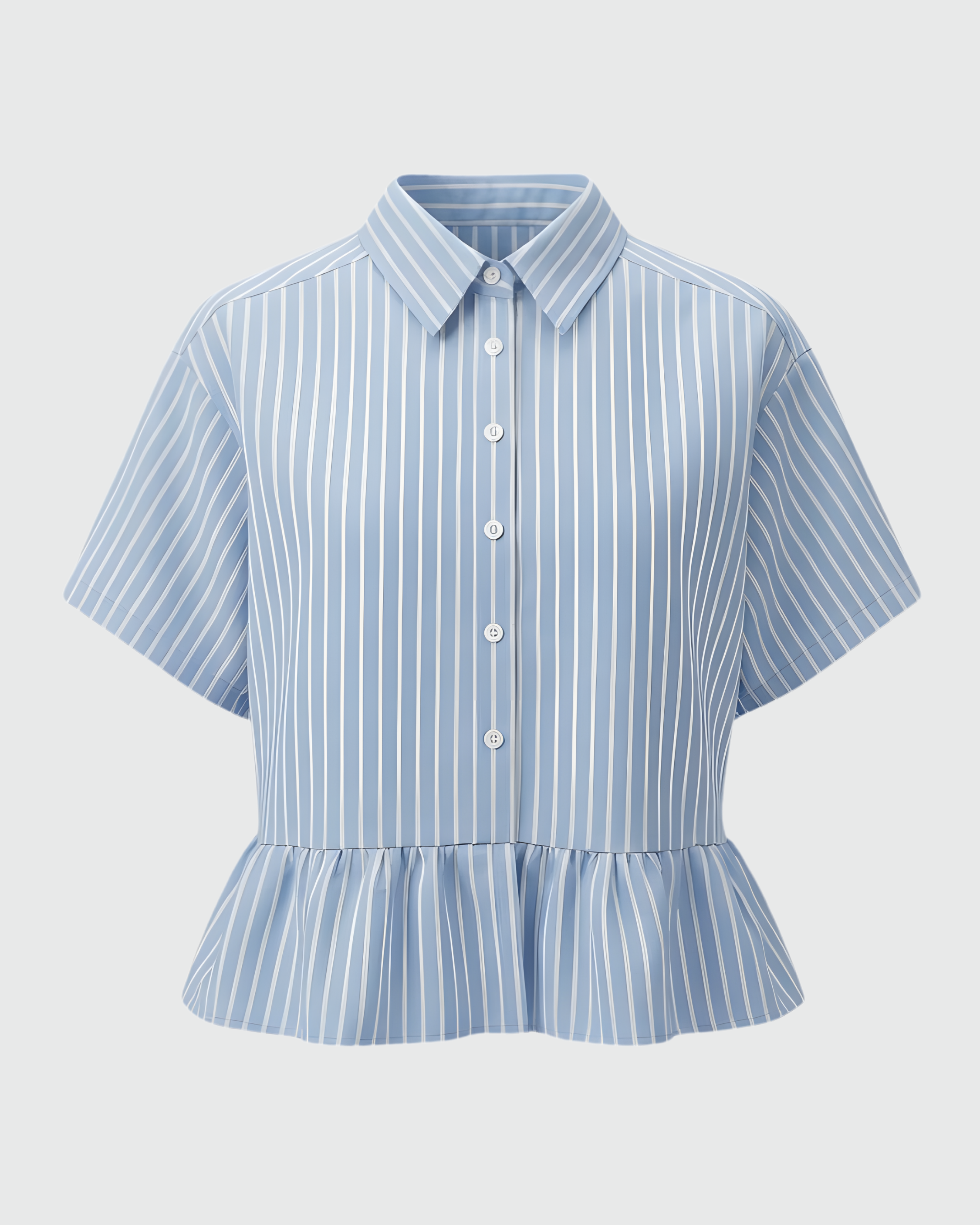 Striped Peplum Shirt for Women