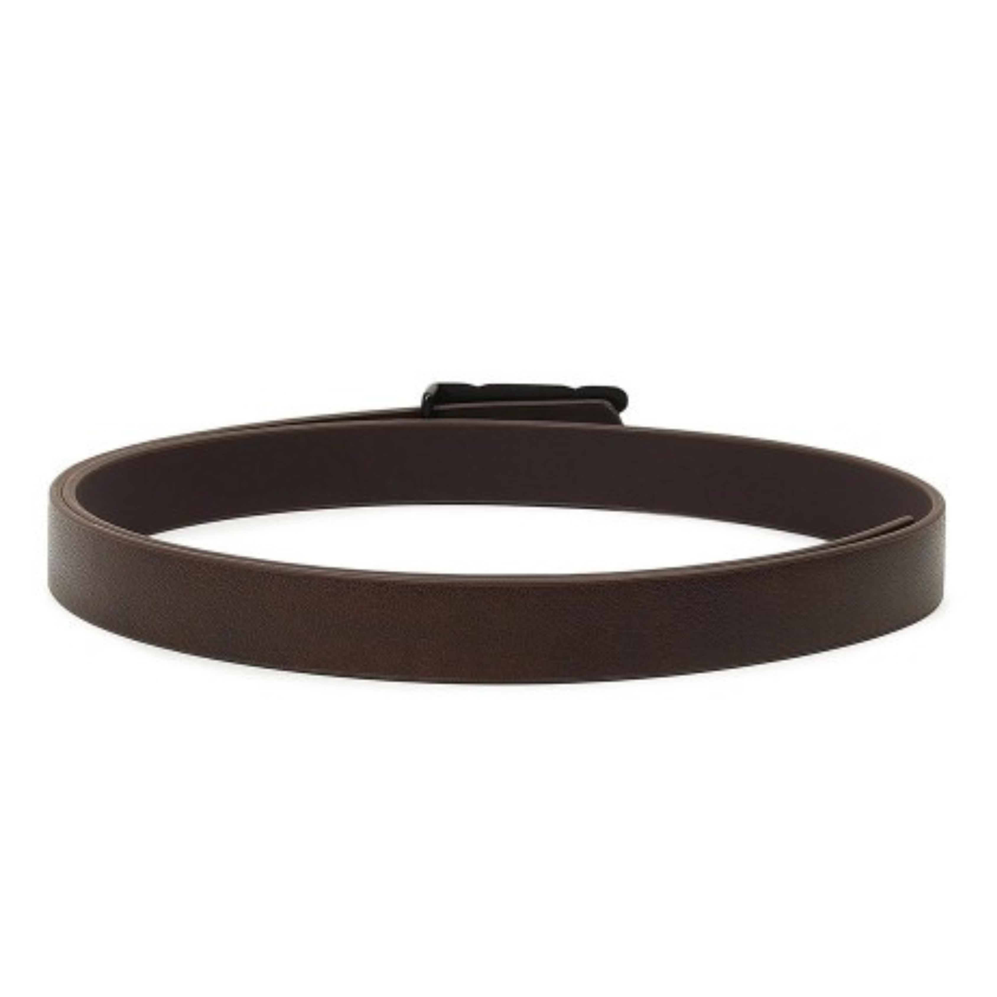 Dark Brown Belt with Black Interlock Buckle