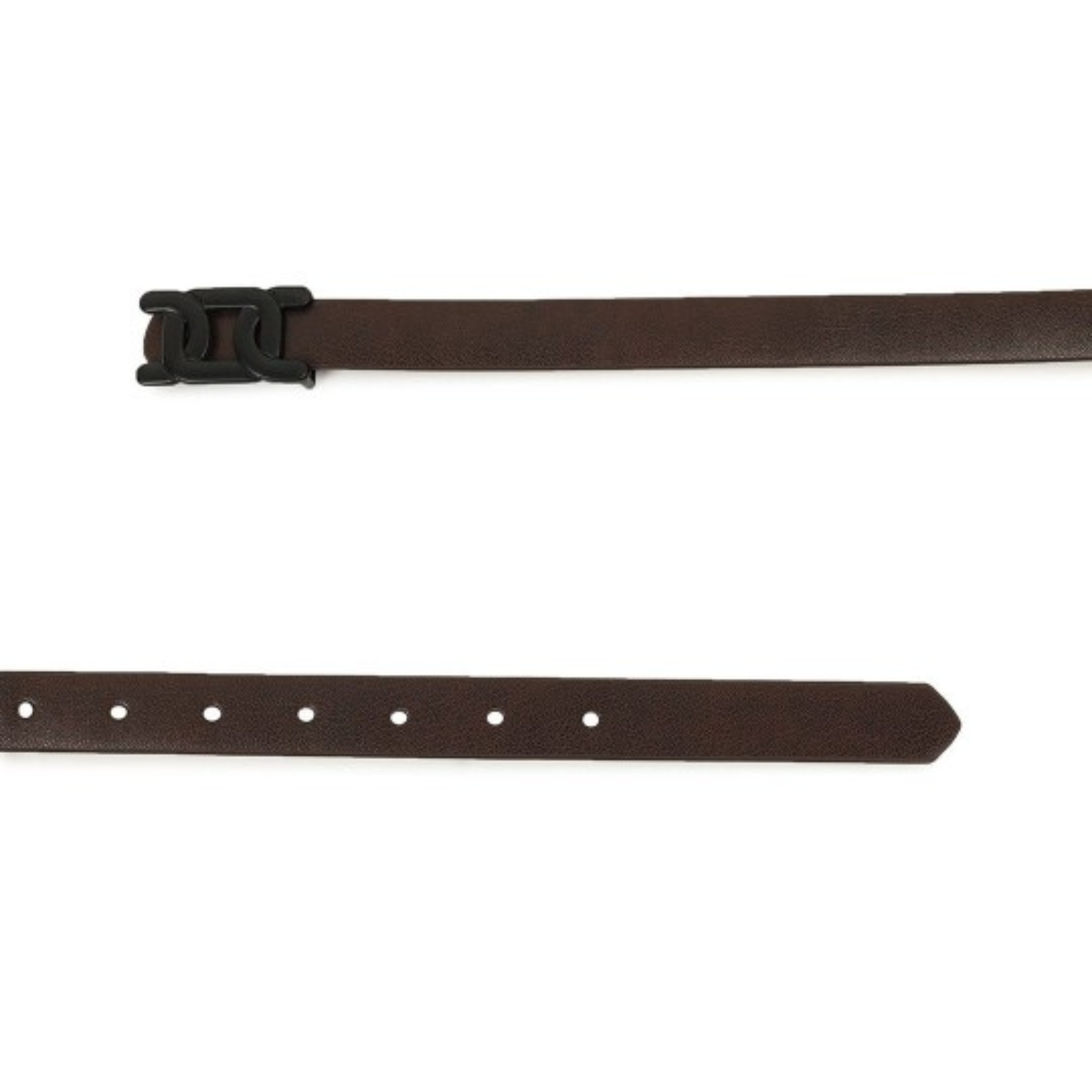 Dark Brown Belt with Black Interlock Buckle