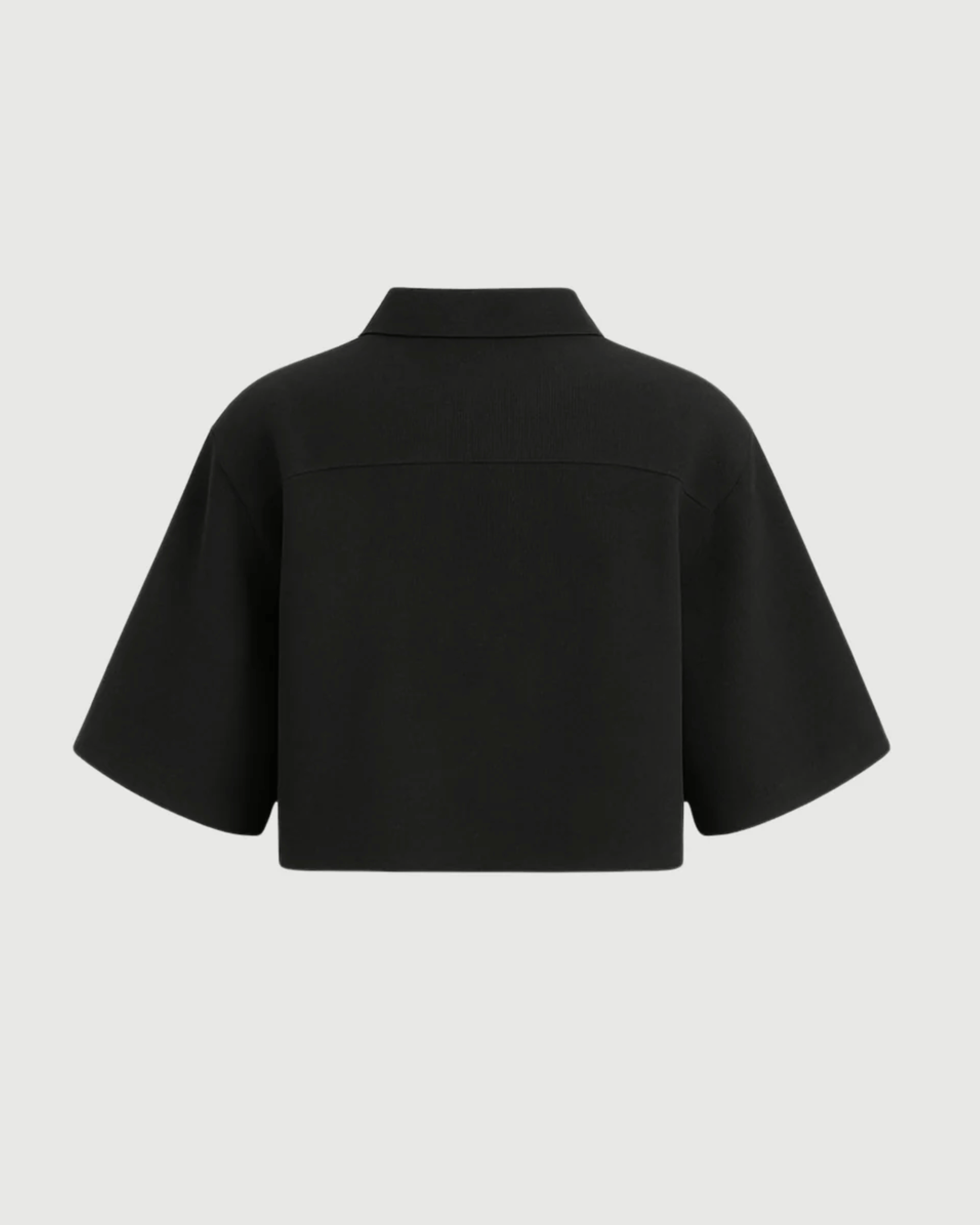 Classic Black Cropped Shirt
