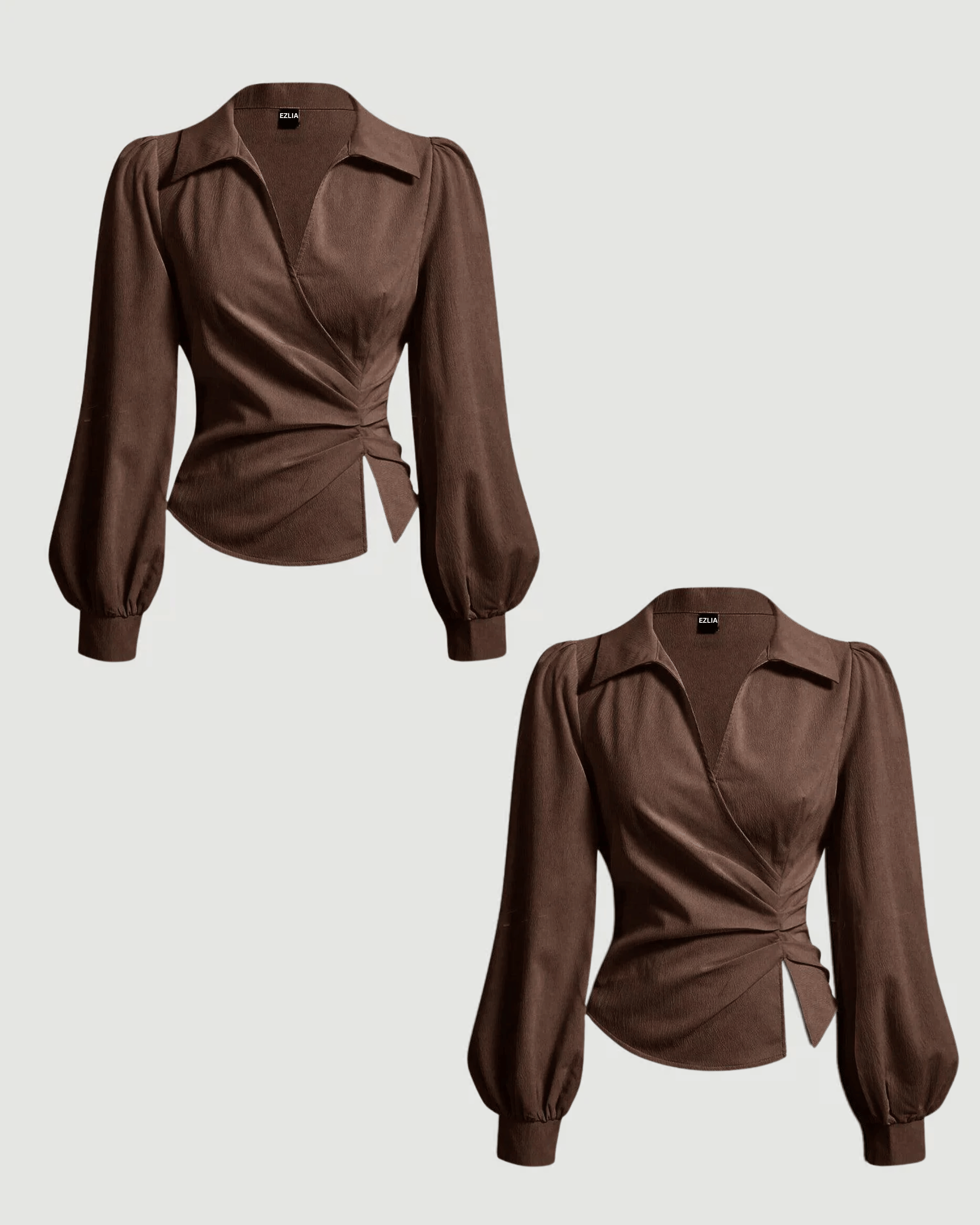 Combo : V Neck Brown Top 2-Pack