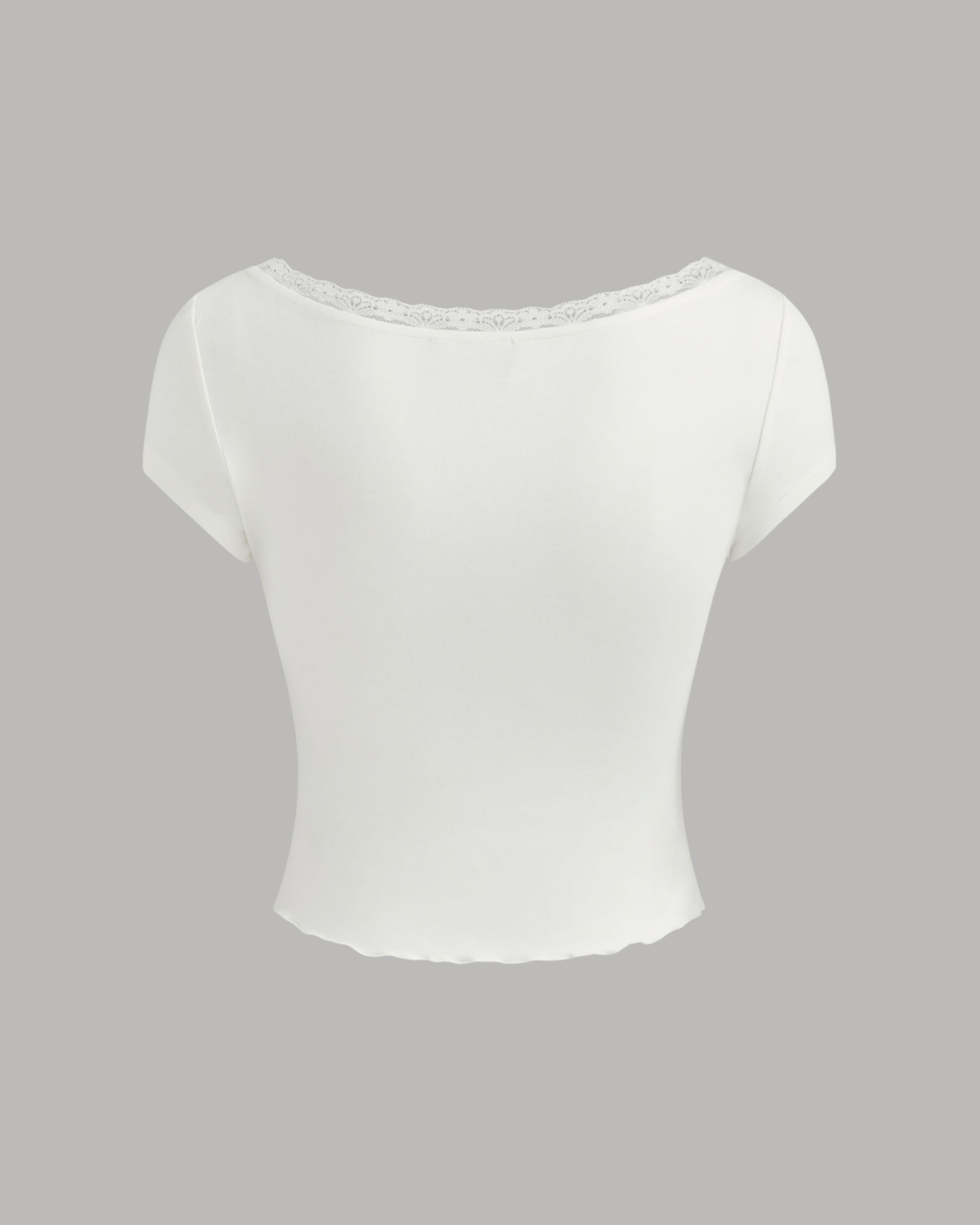 White Lace Crop Top