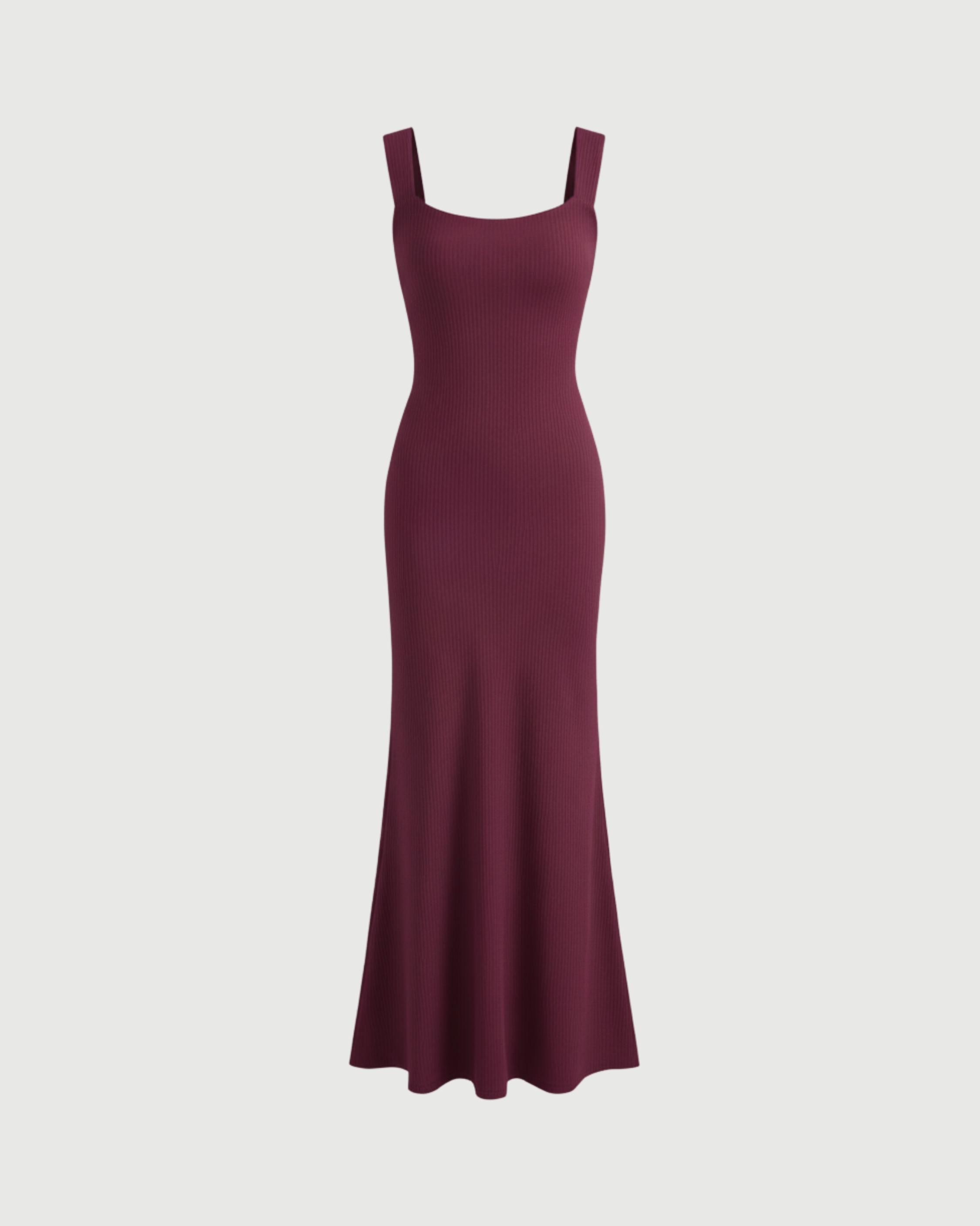 Backless Bowknot Maxi Dress with Scoop Neckline-Maroon