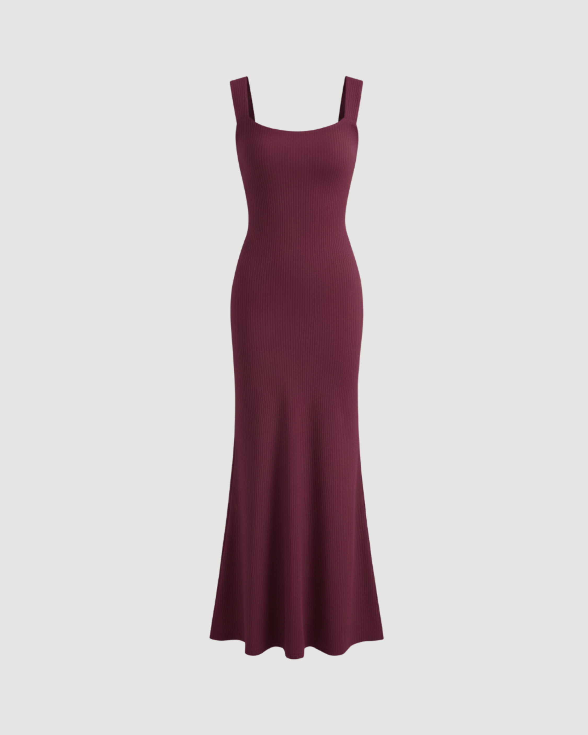 Backless Bowknot Maxi Dress with Scoop Neckline-Maroon