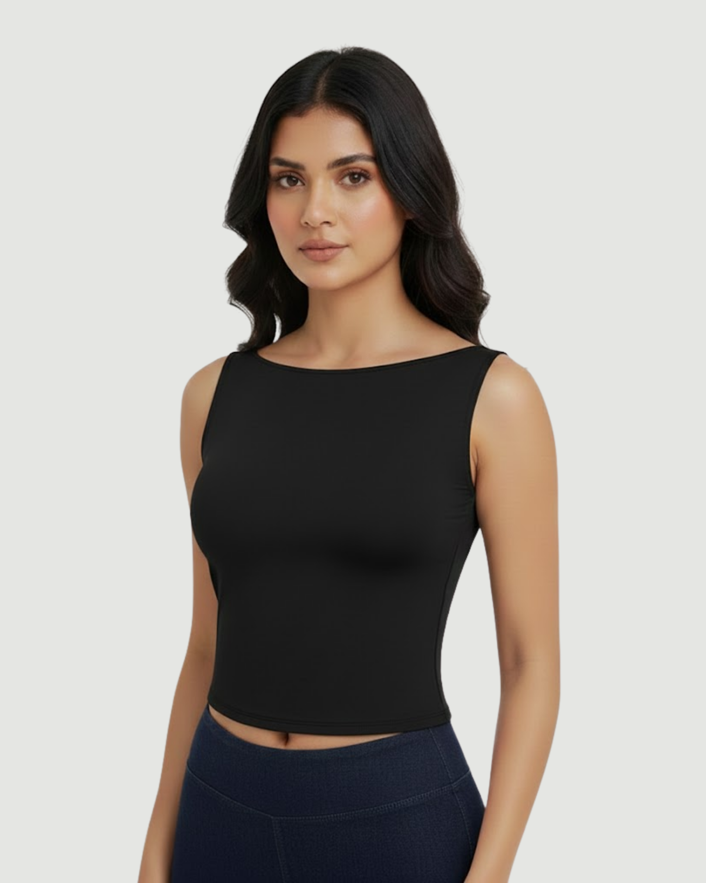 SoftSkin Seamless Glide Tank-Black