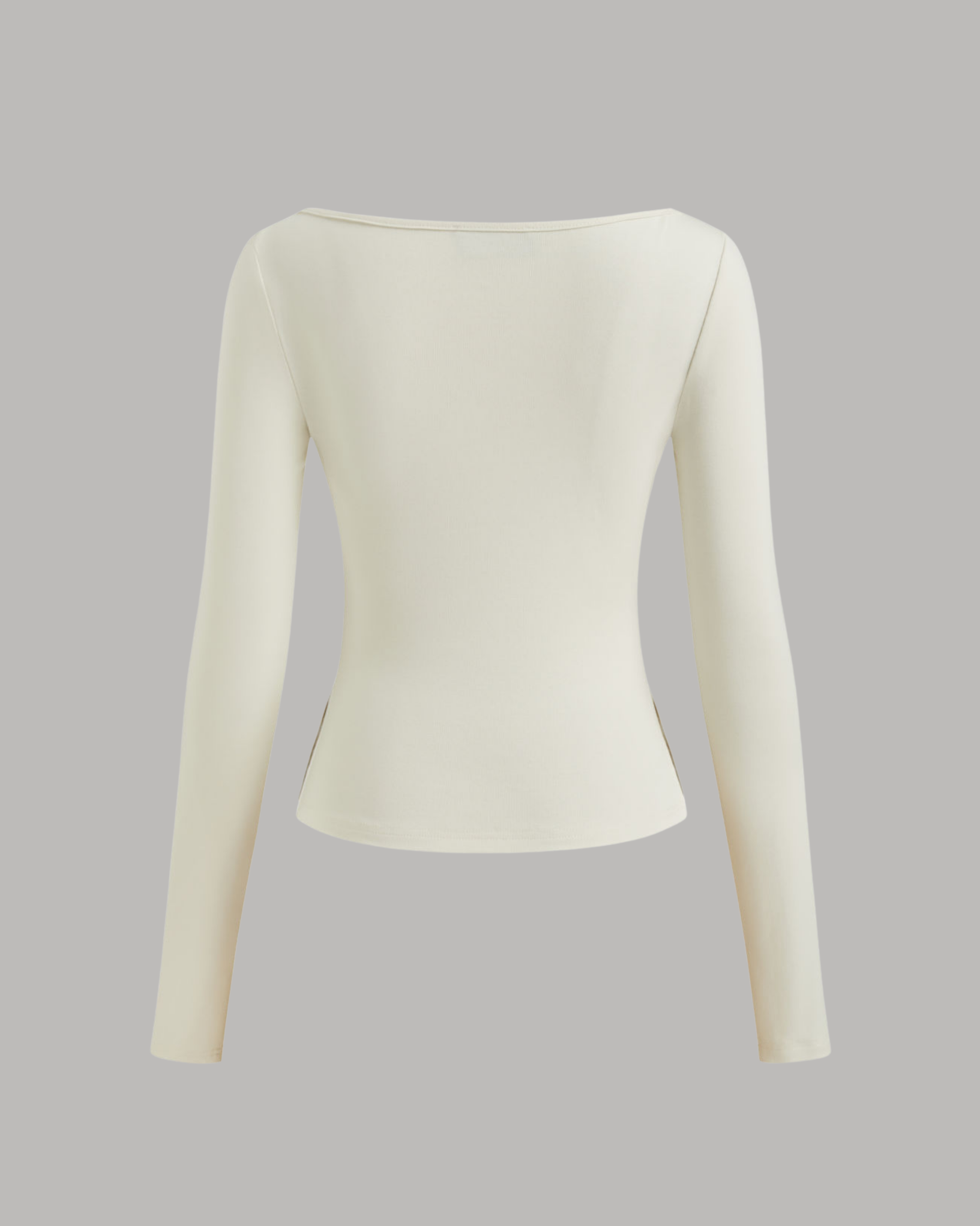 CloudTouch Longline Comfort Tee - Cream