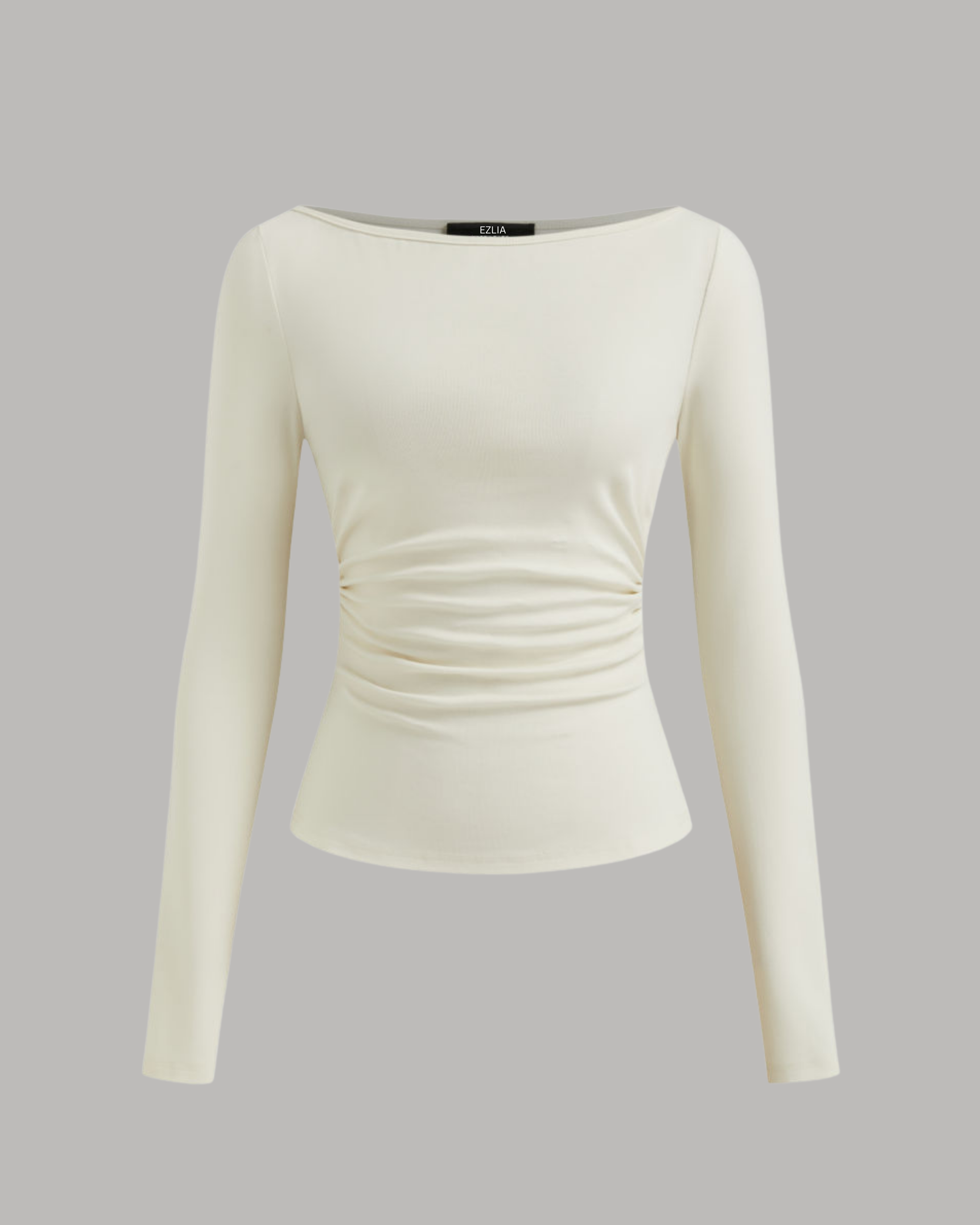 CloudTouch Longline Comfort Tee - Cream