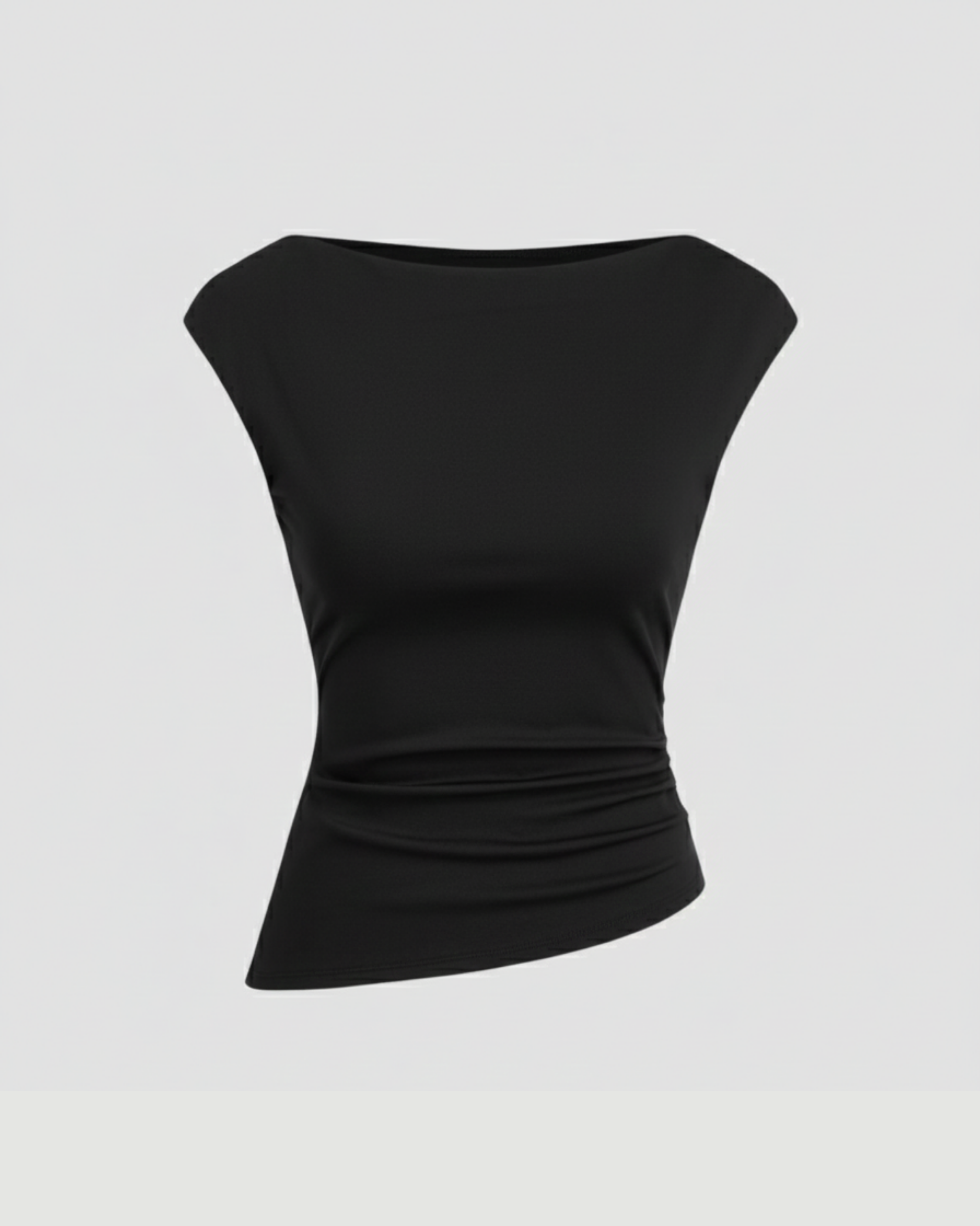 AeroFlow One-Shoulder Motion Tank-Black