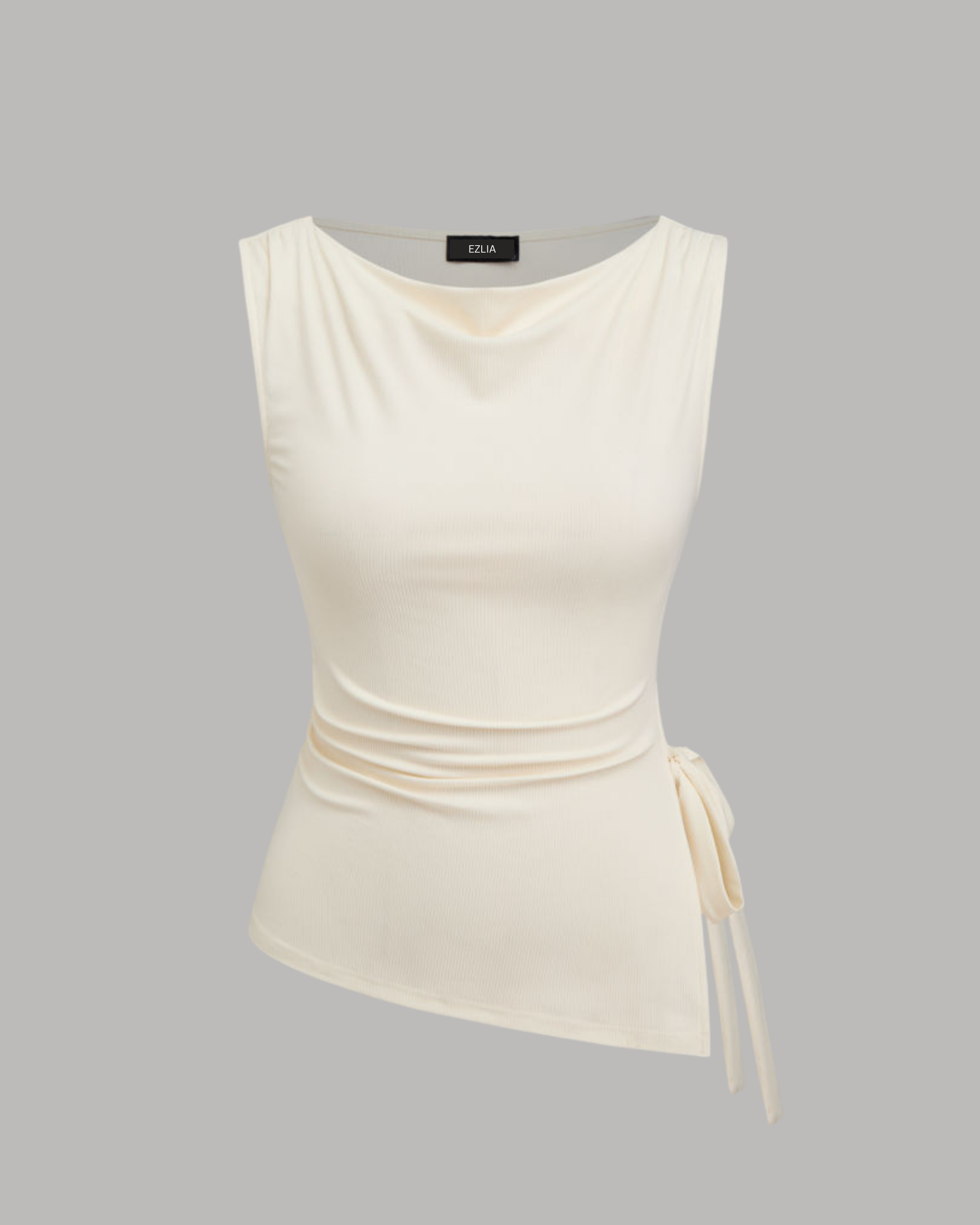 WaveKnot Fluid Curve Tank - Beige