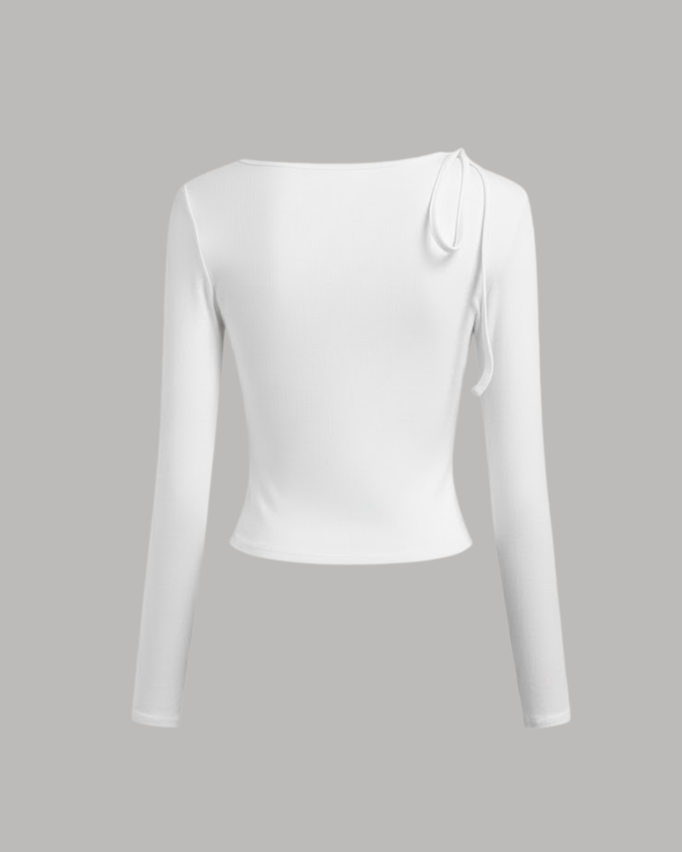 SideKnot Elegance Sleeve Top-White