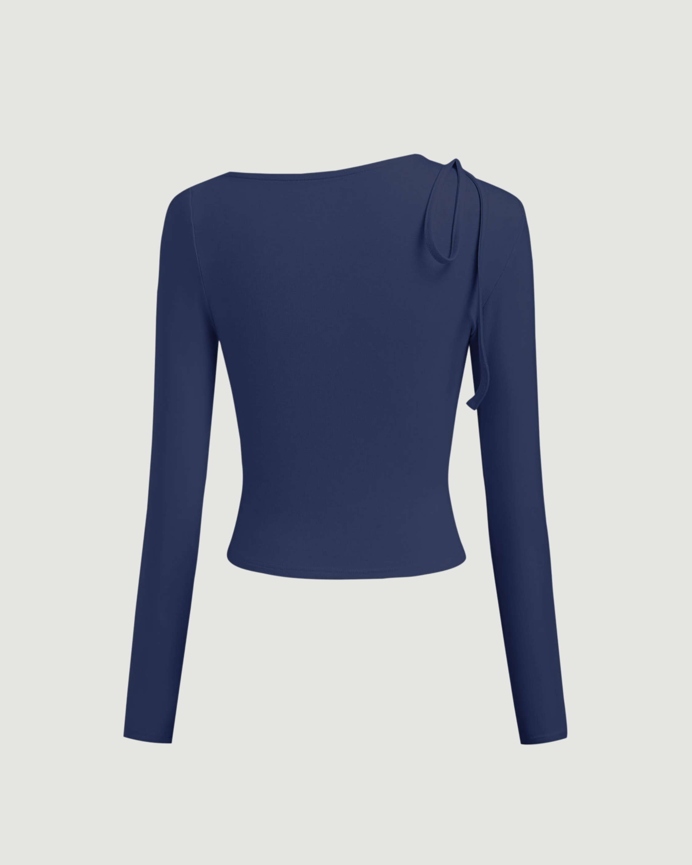 SideKnot Elegance Sleeve Top - Navy Blue