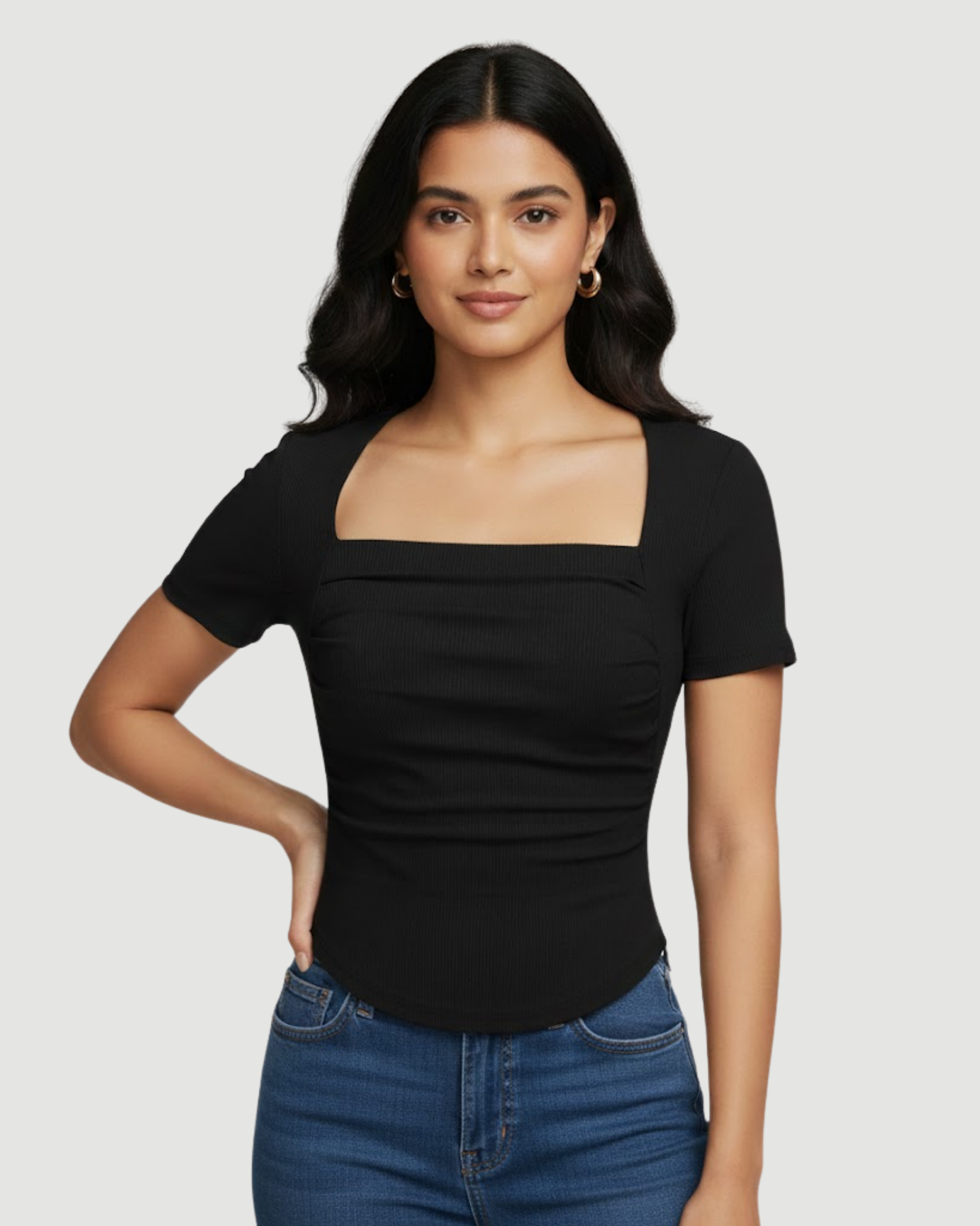 ClassicCut Tailored Tee-Black