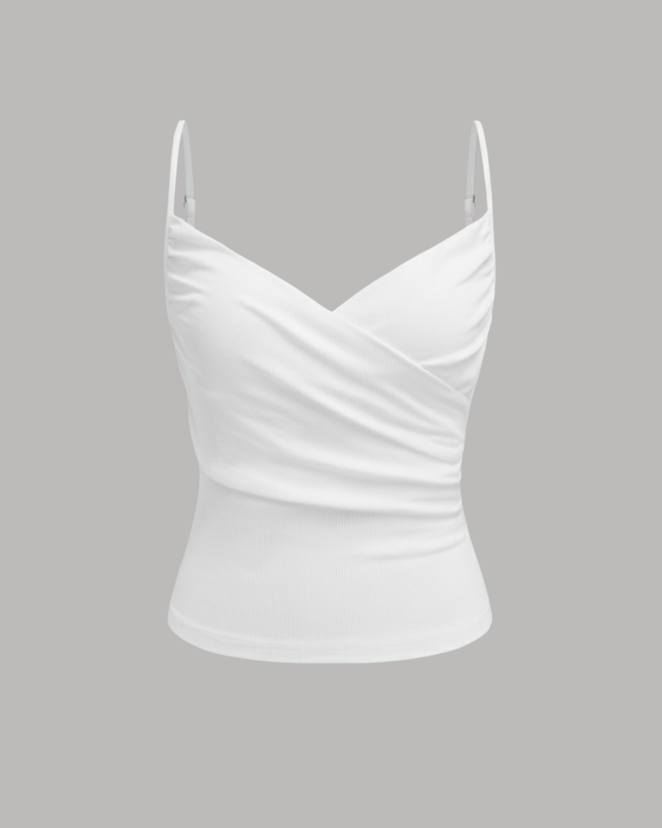 GlideWrap V-Neck Slim Cami - White