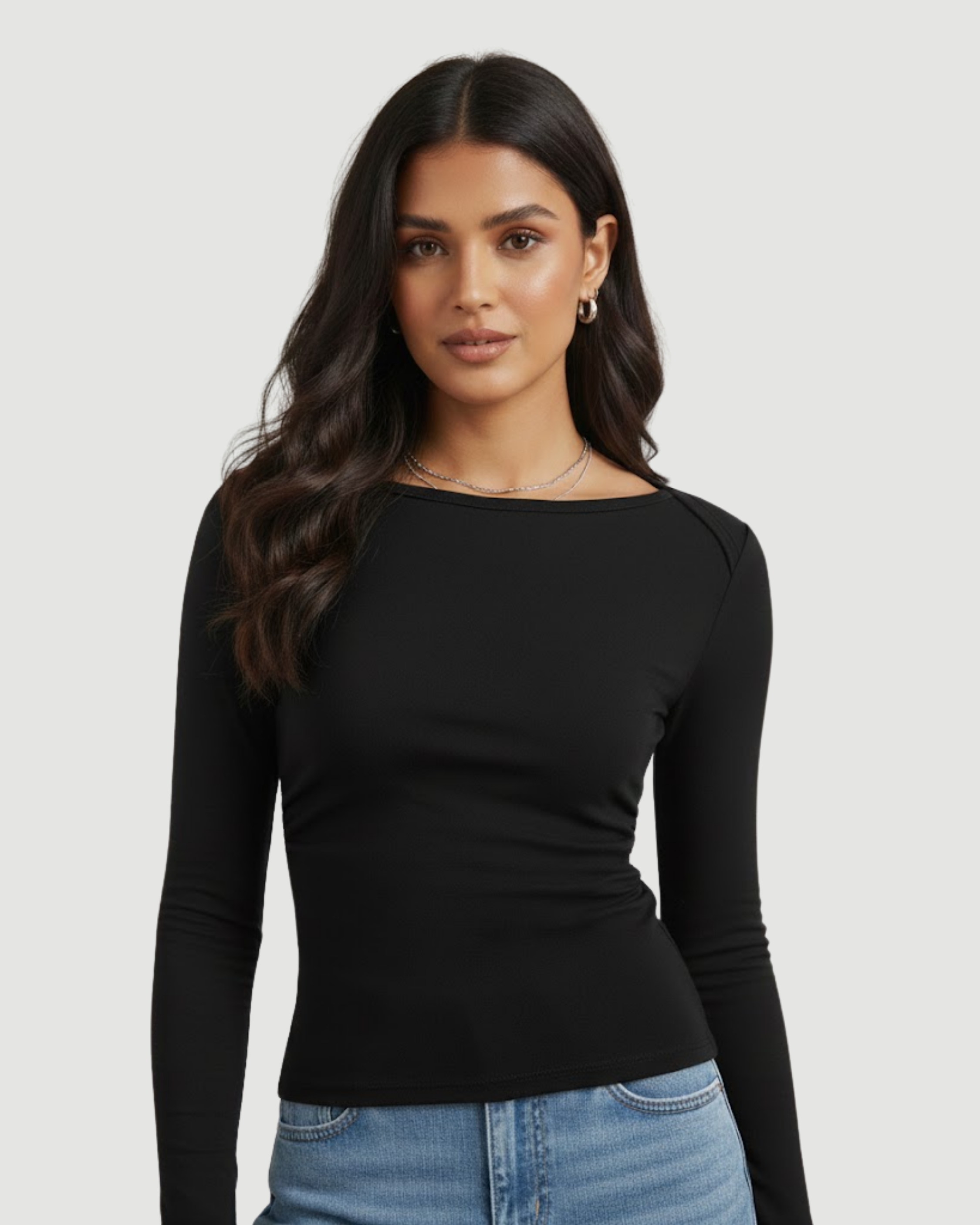 CozyContour Smooth Fit Top-Black