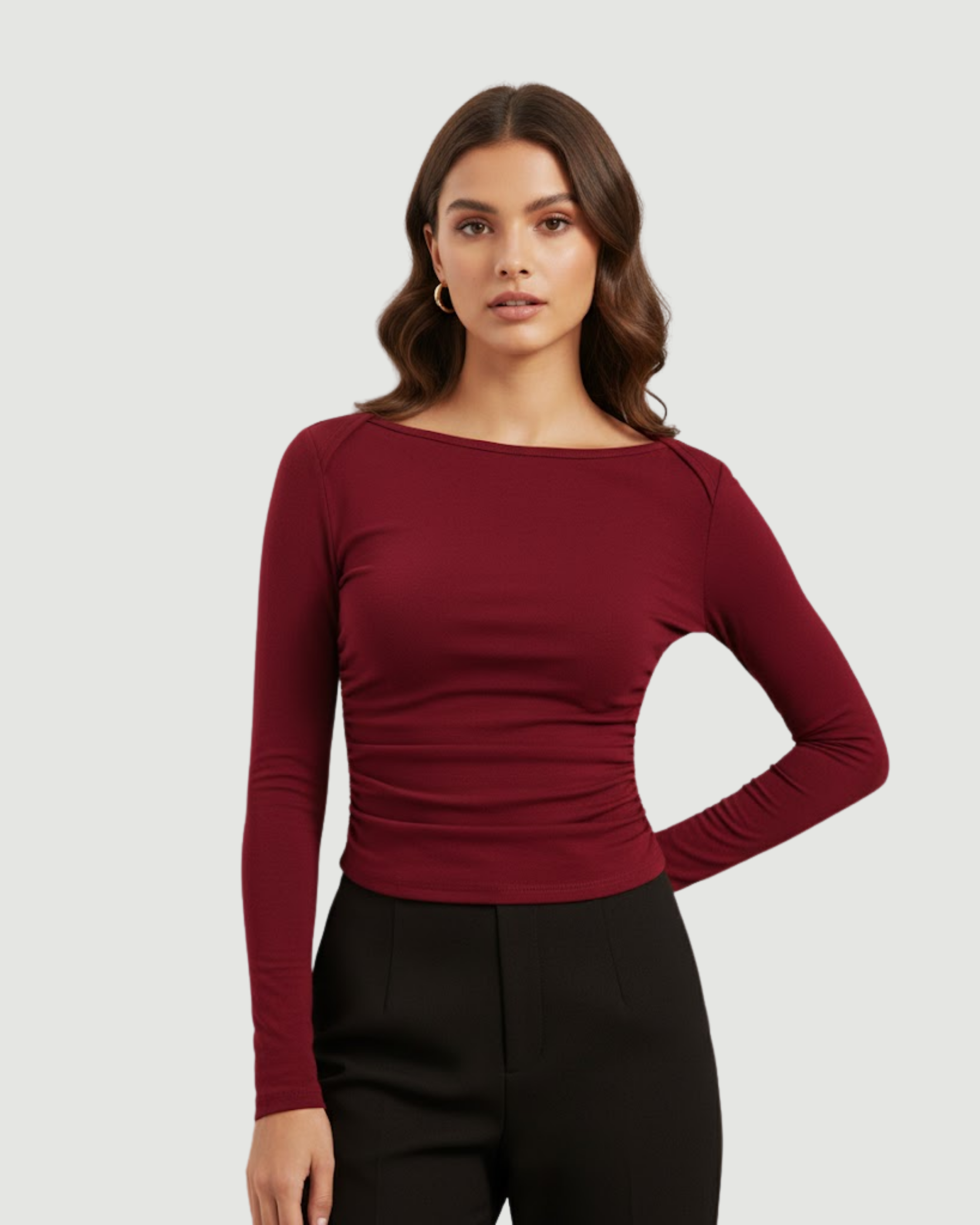 CozyContour Smooth Fit Top - Wine