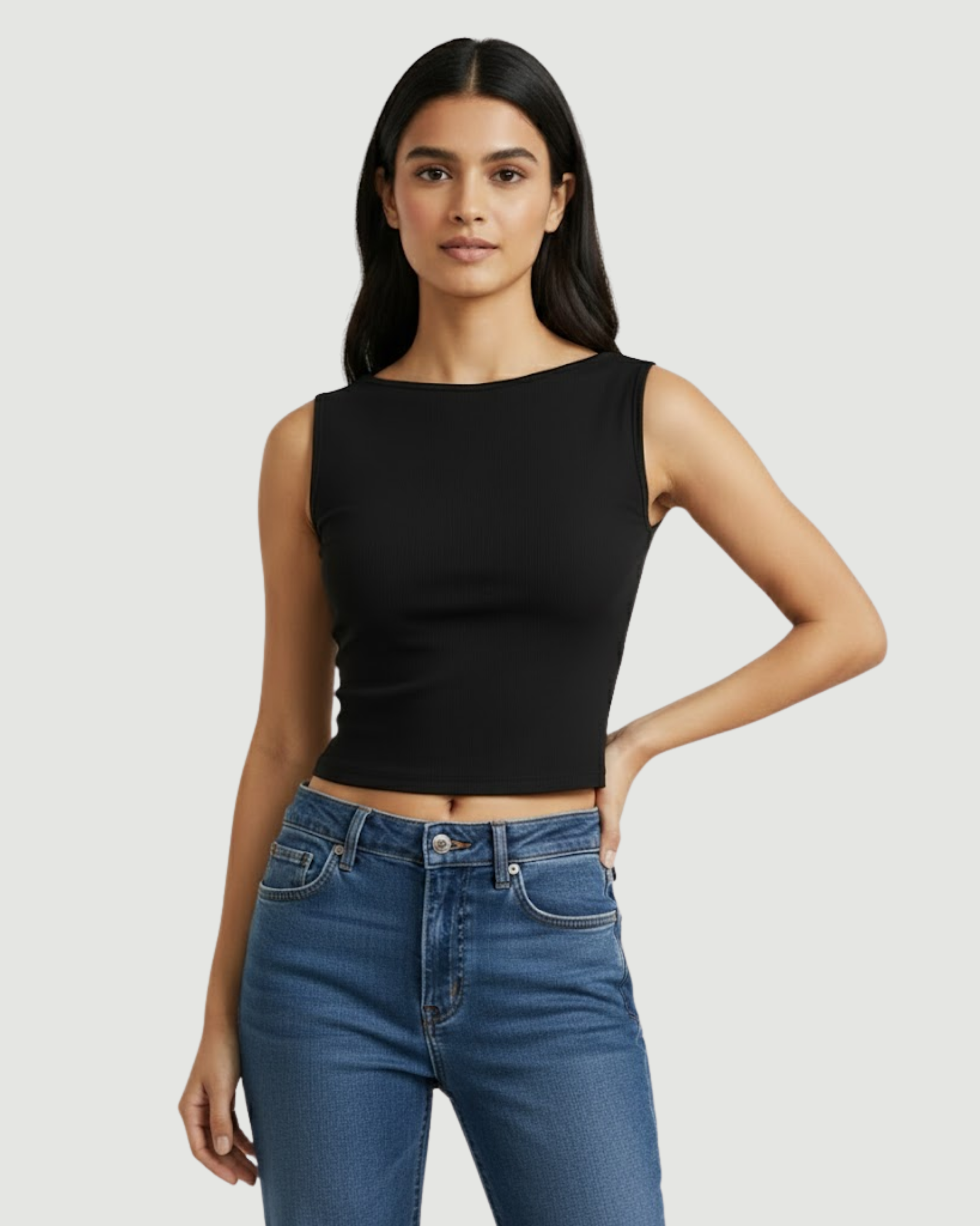 CropEase Everyday Flex Tee-Black