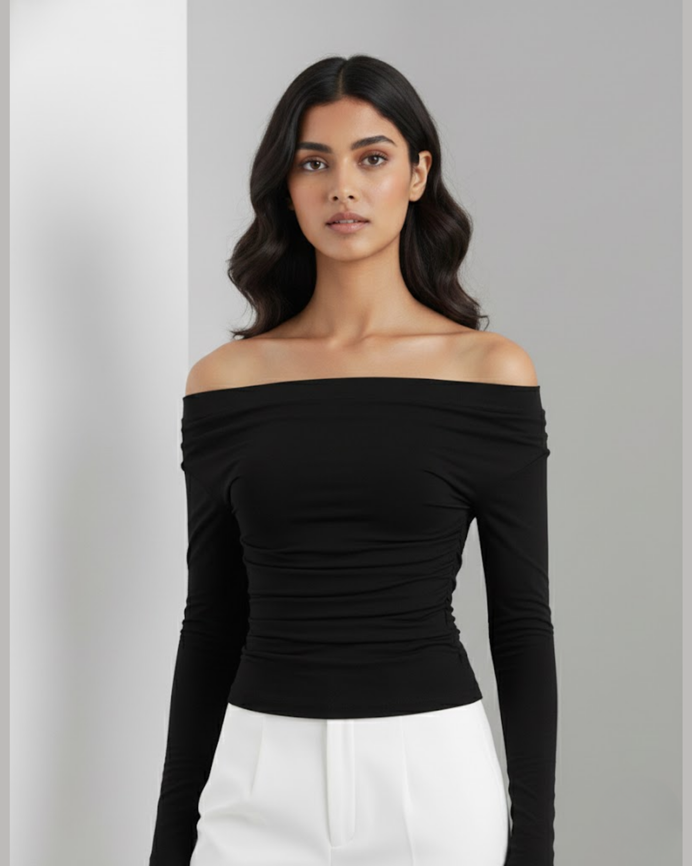 TrioSet SoftStretch Shoulder Crop Pack-Choco Brown & White & Black