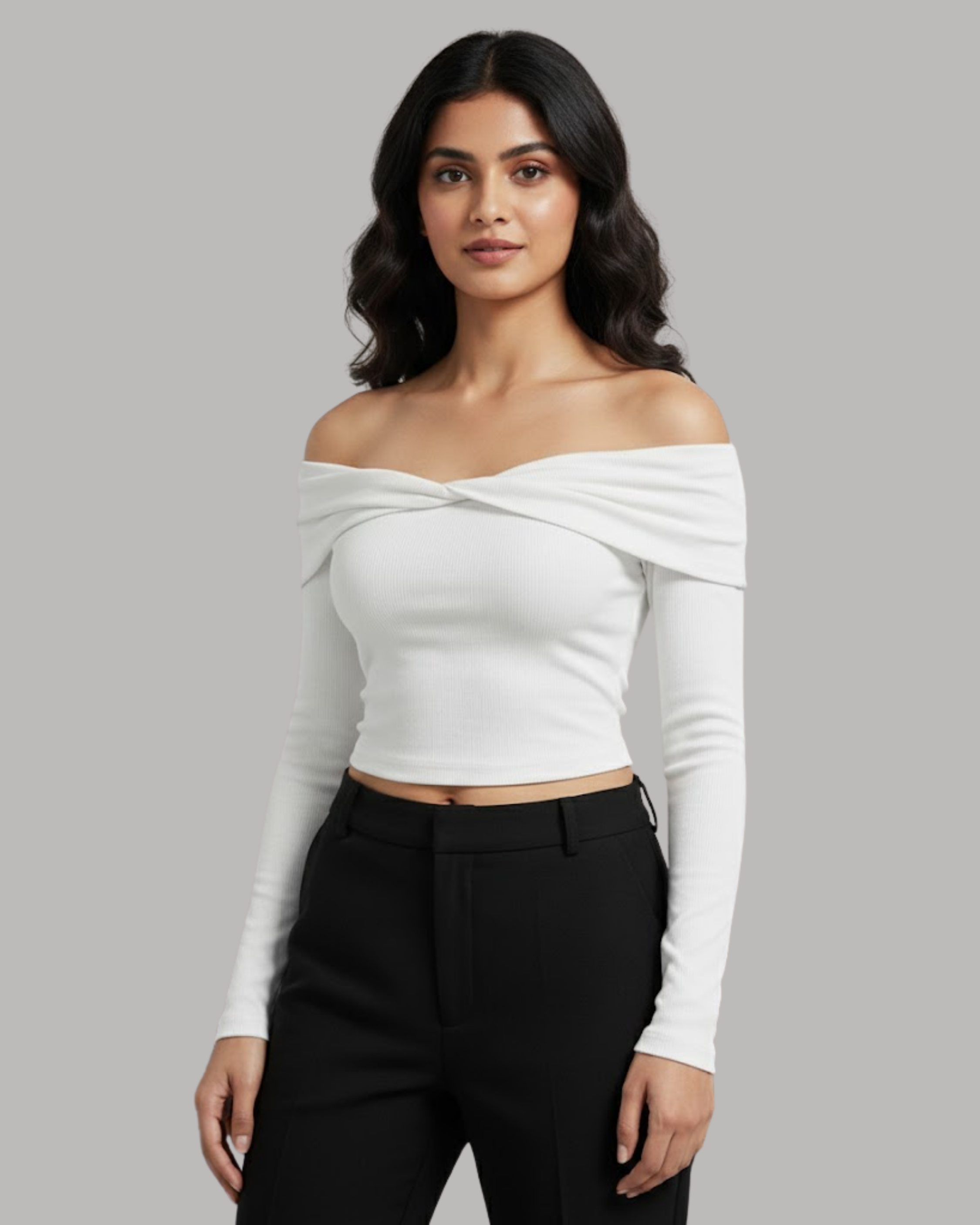 TwistBloom Urban Chic Long Sleeve-White