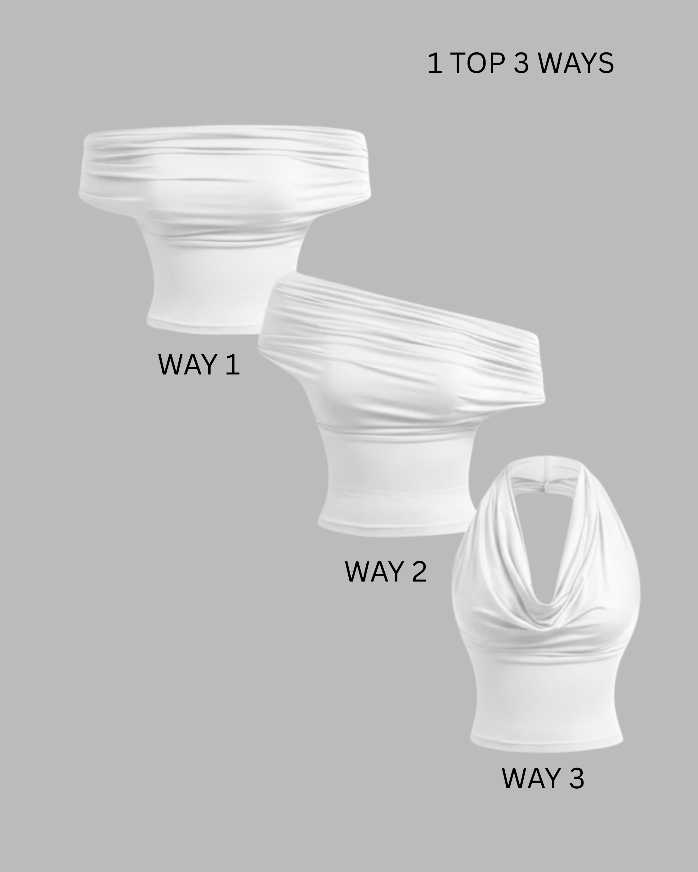 SummerGlow Luxe Halter Blouse-White