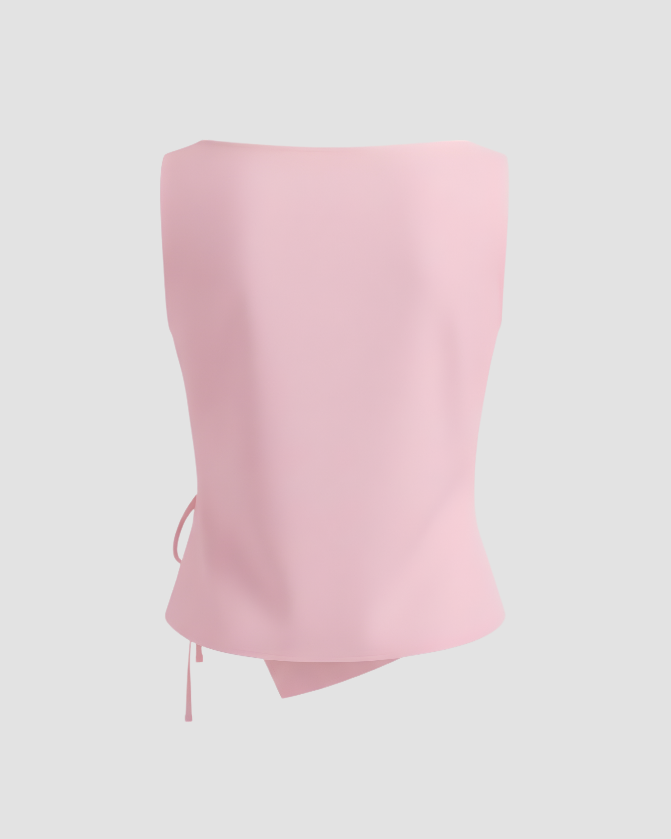 LinenWave Knot-Front Weekend Top - Pink