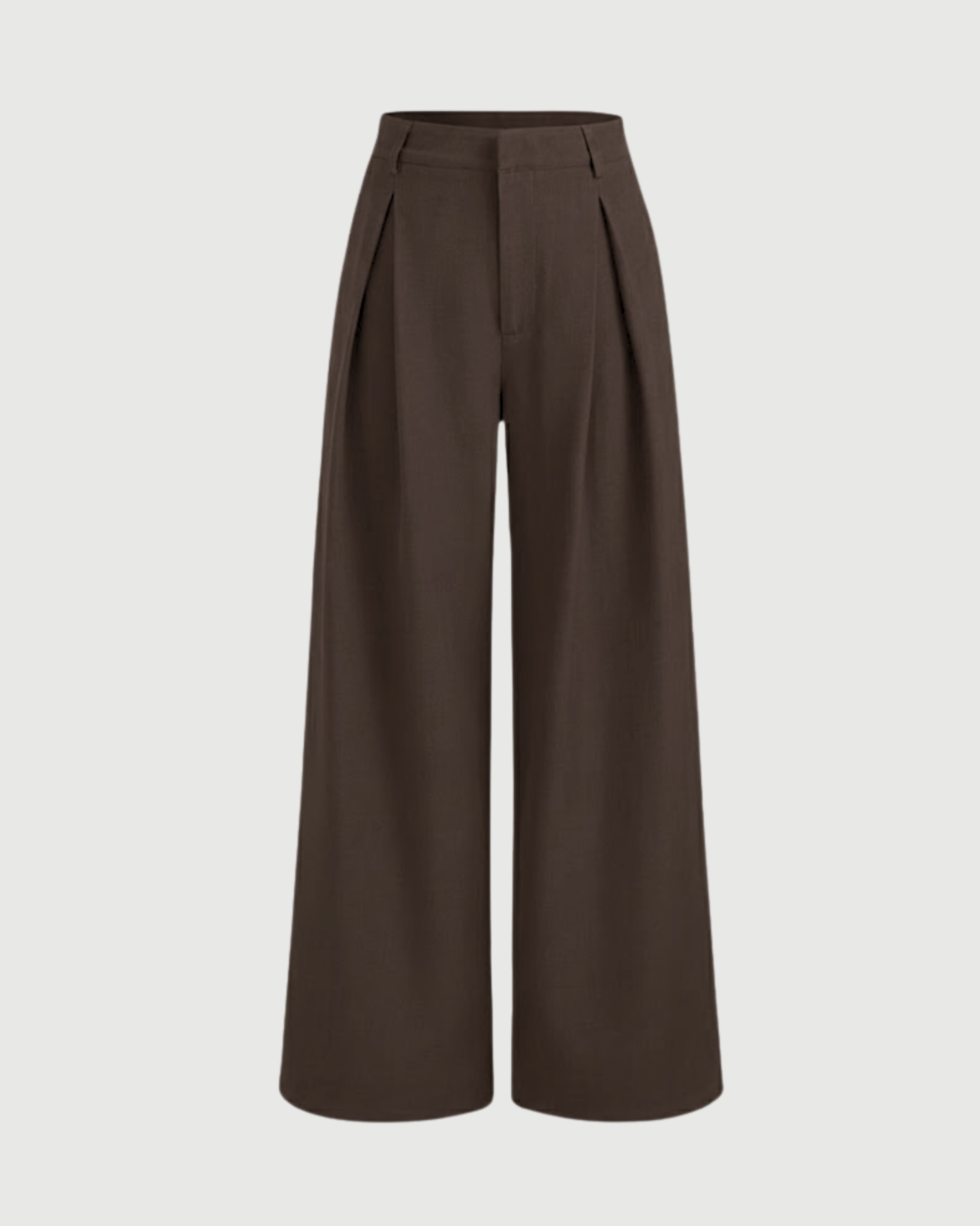 Modern Utility Straight Leg Trousers-Coffee
