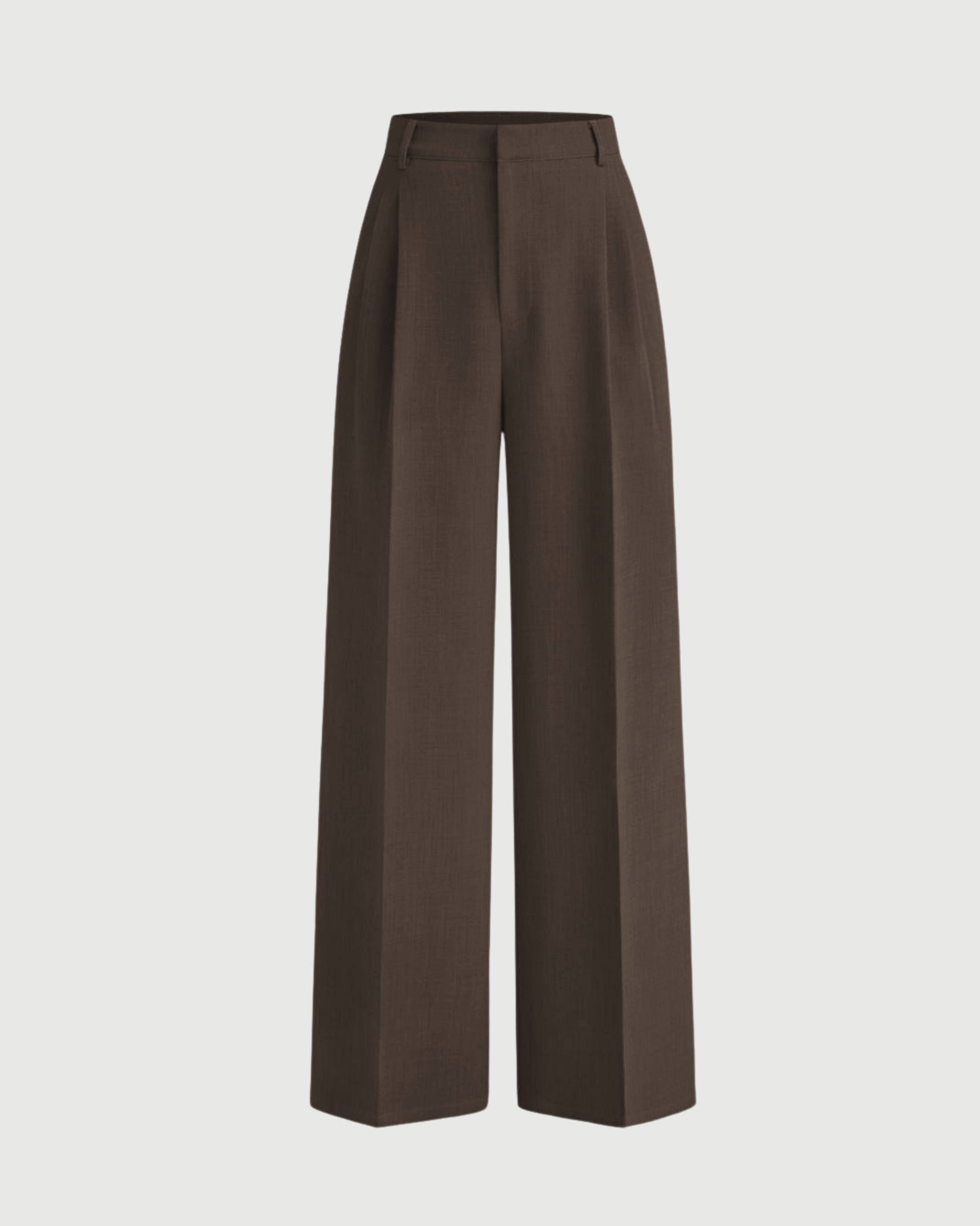 Functional Pleated Pockets Trousers-Coffee