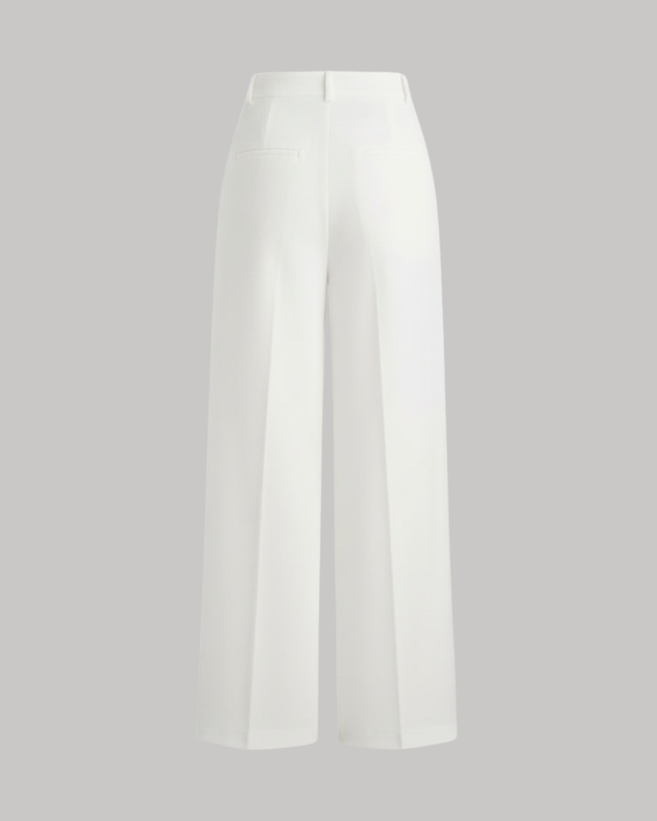 Functional Pleated Pockets Trousers- White